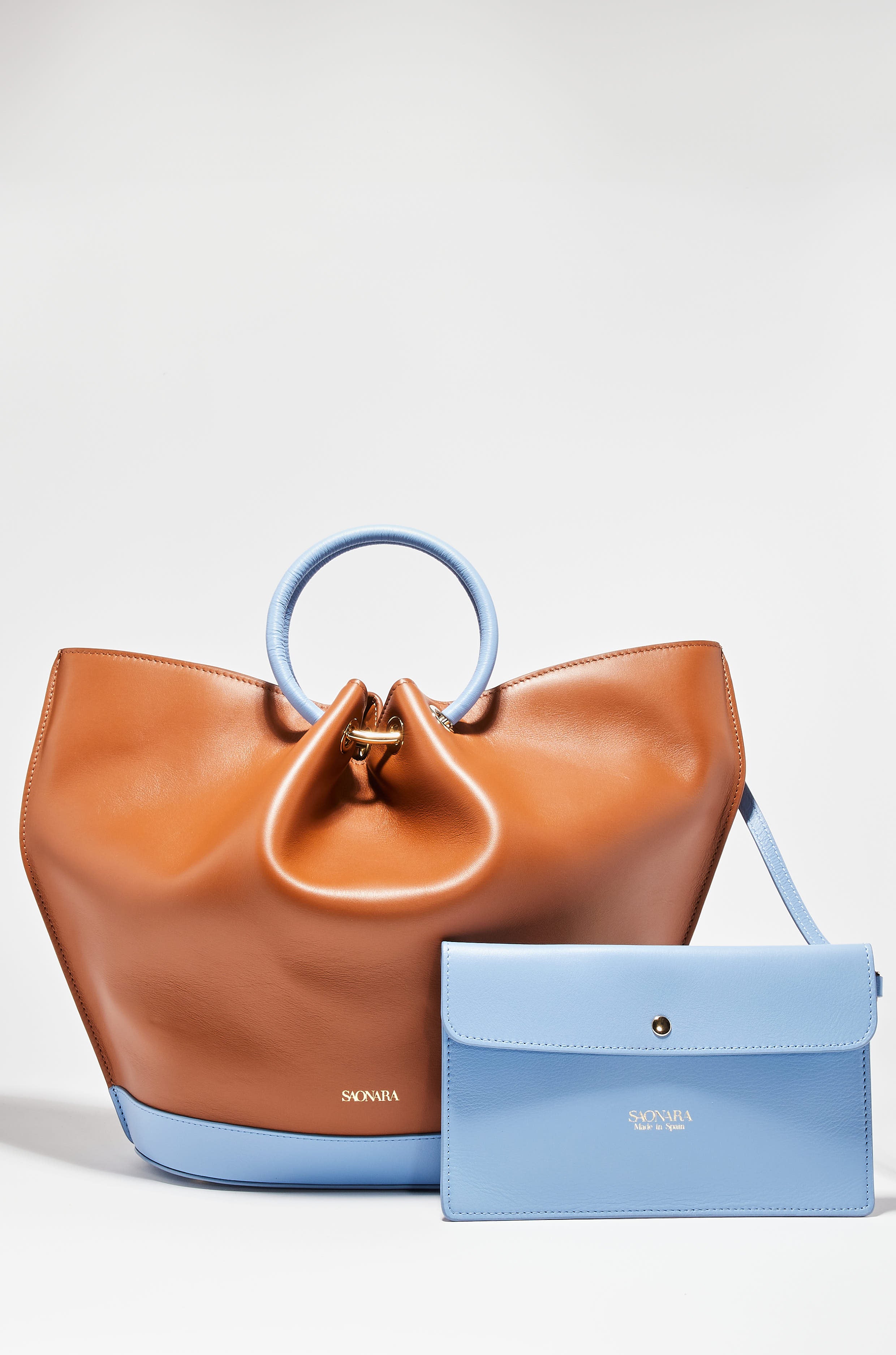 CAPAZO CARAMEL/BLUE SKY LEATHER