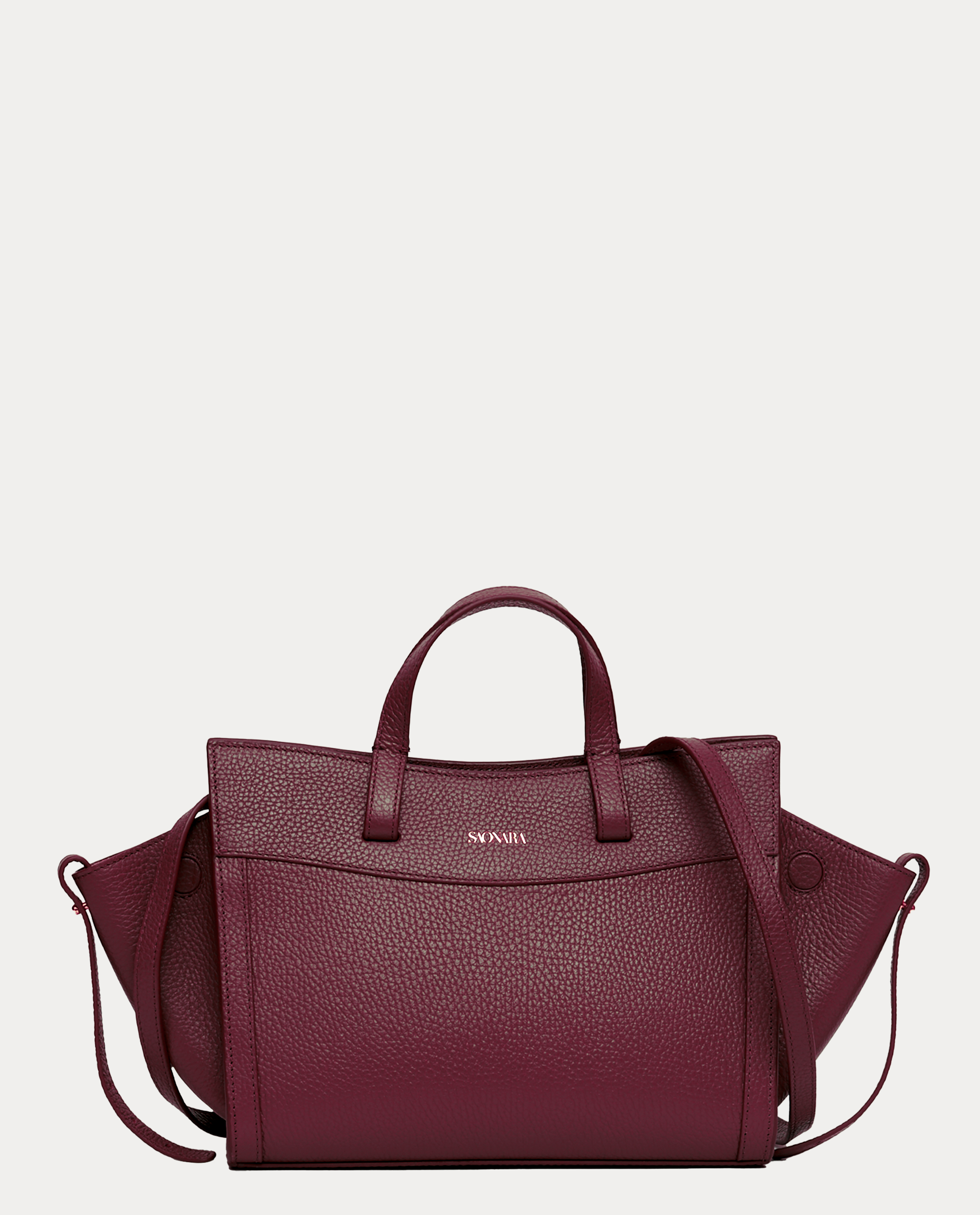 SAONARA MINI SHOPPING BAG BERRY PIEL