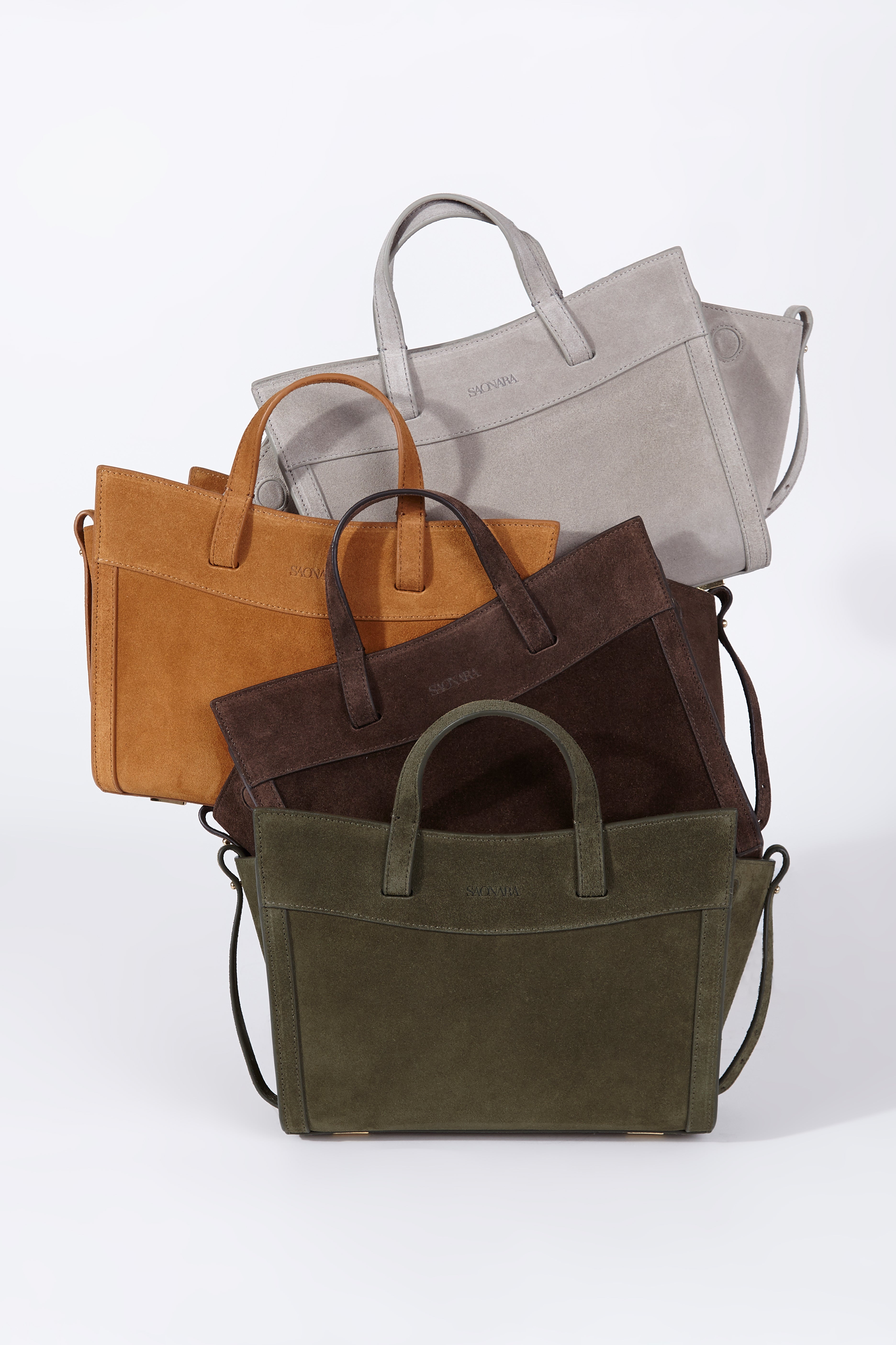 Mini Shopping Camel Suede