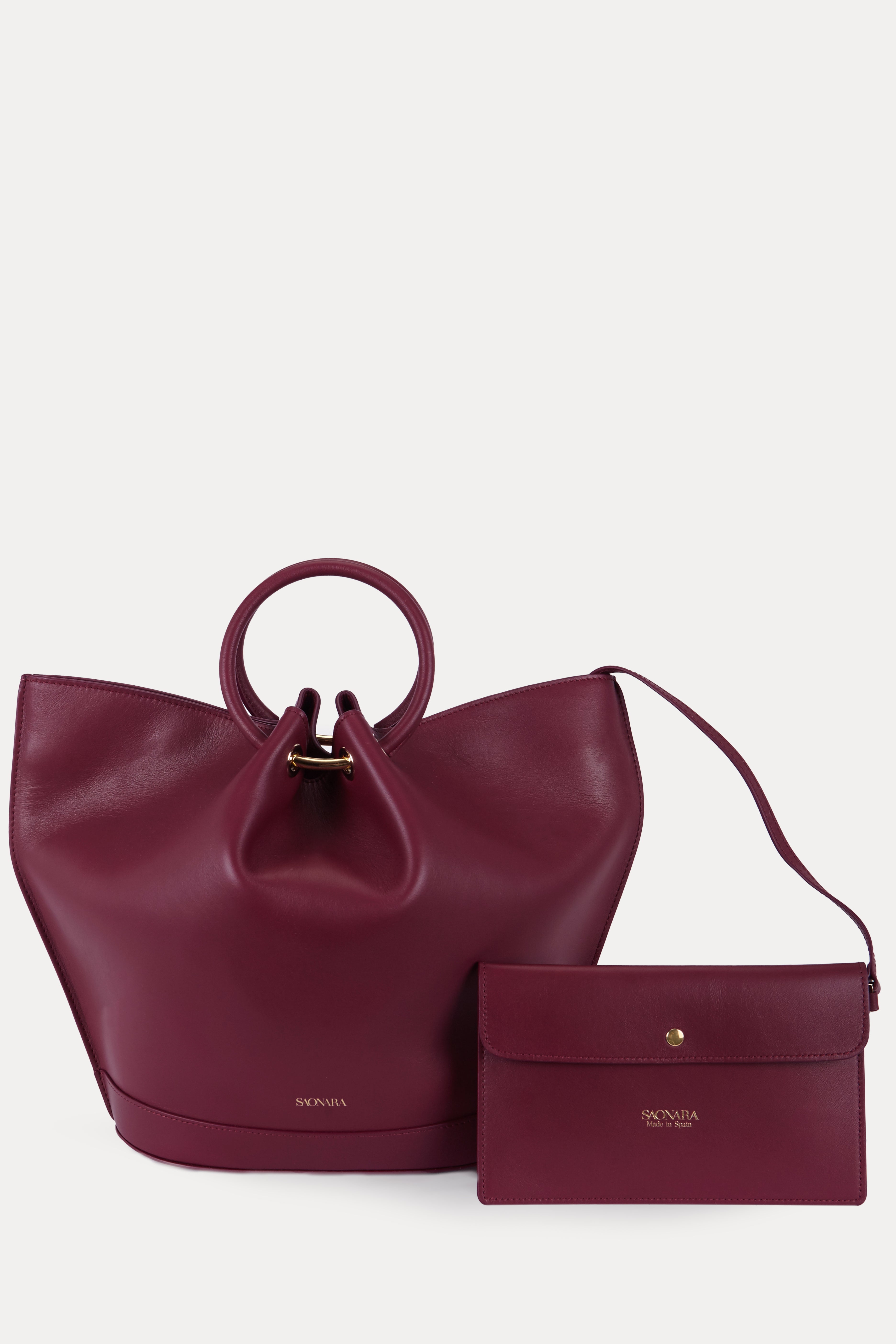 Capazo Bag Berry Leather