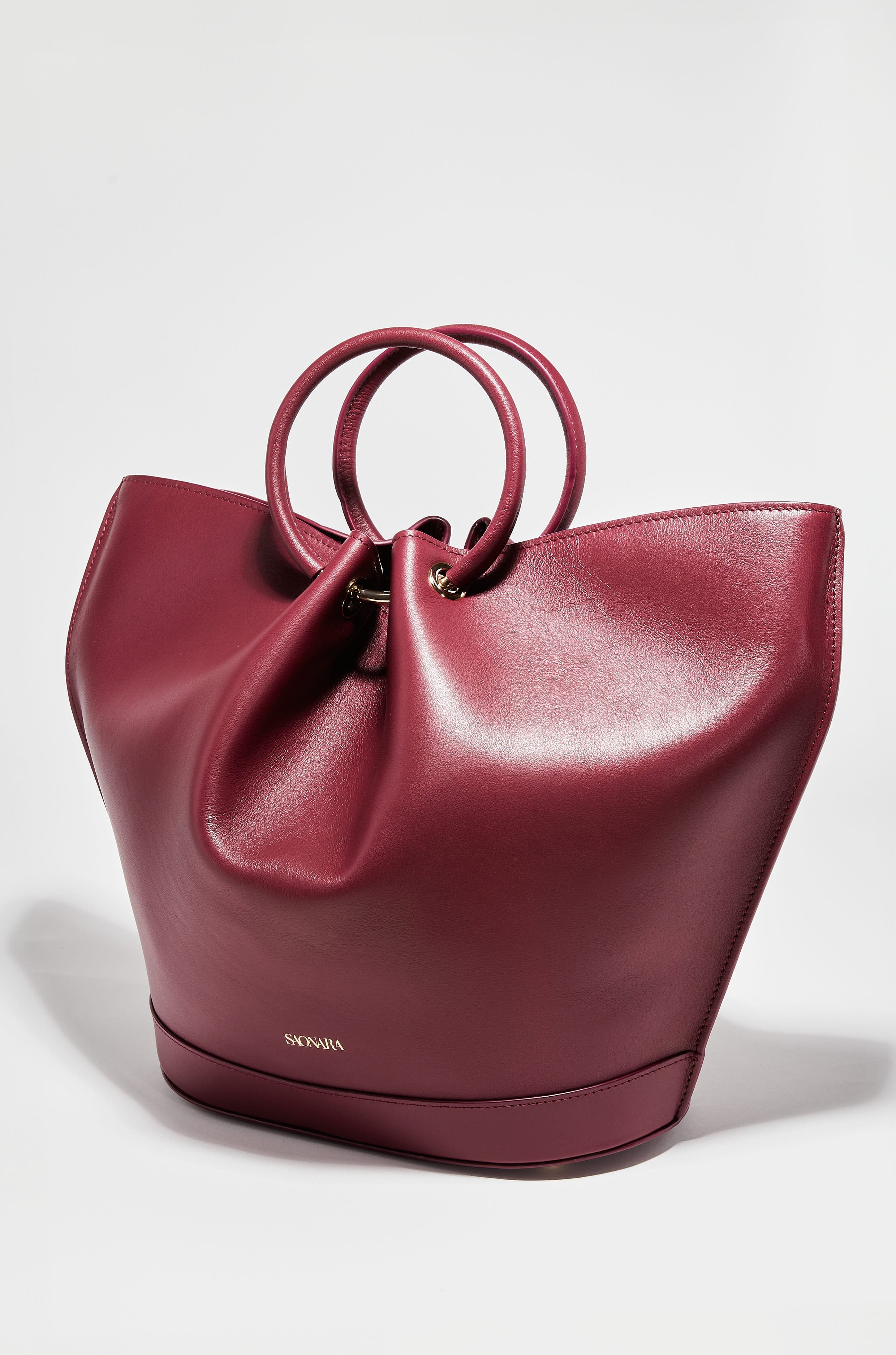 Capazo Bag Berry Leather