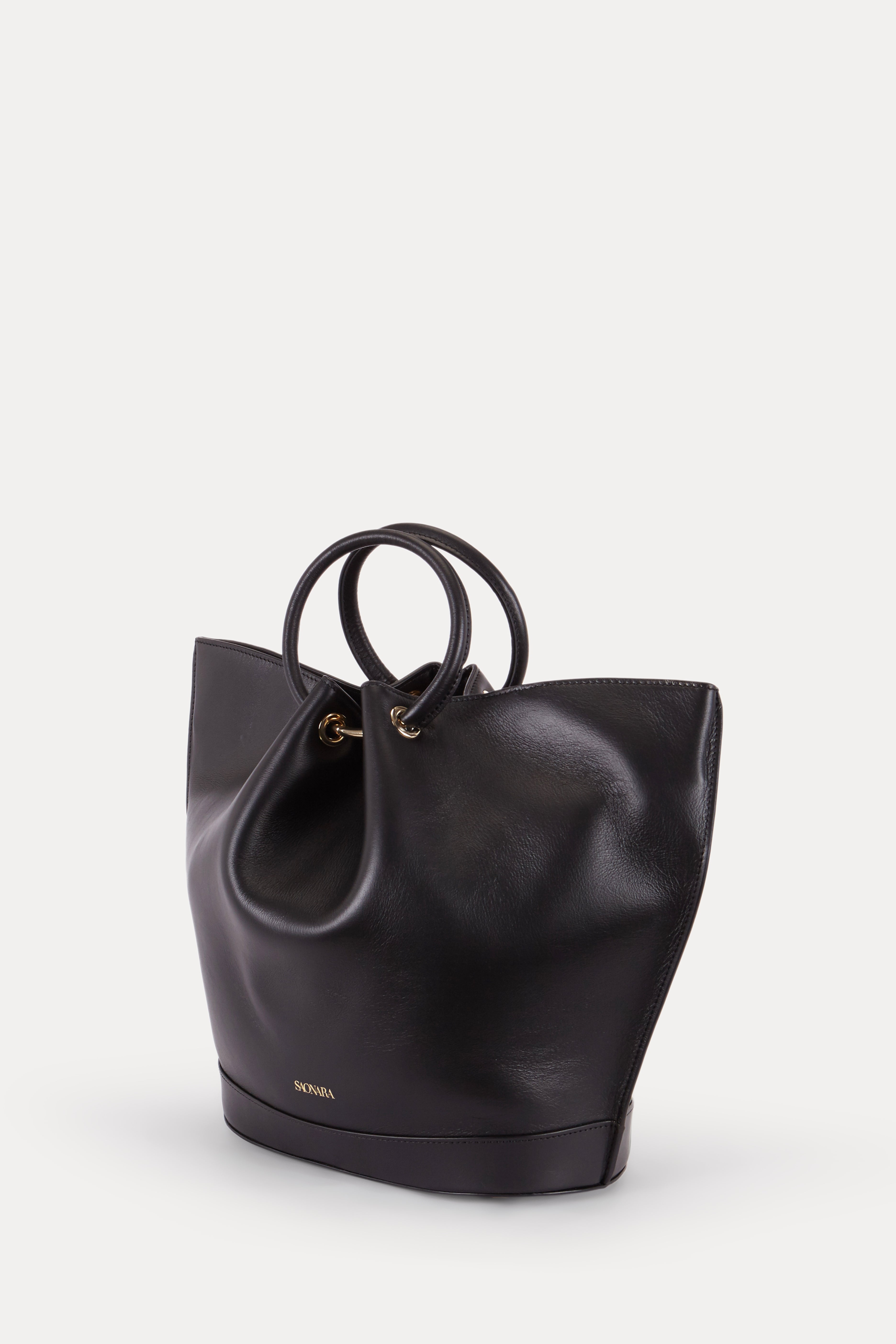 Capazo Bag Black Leather