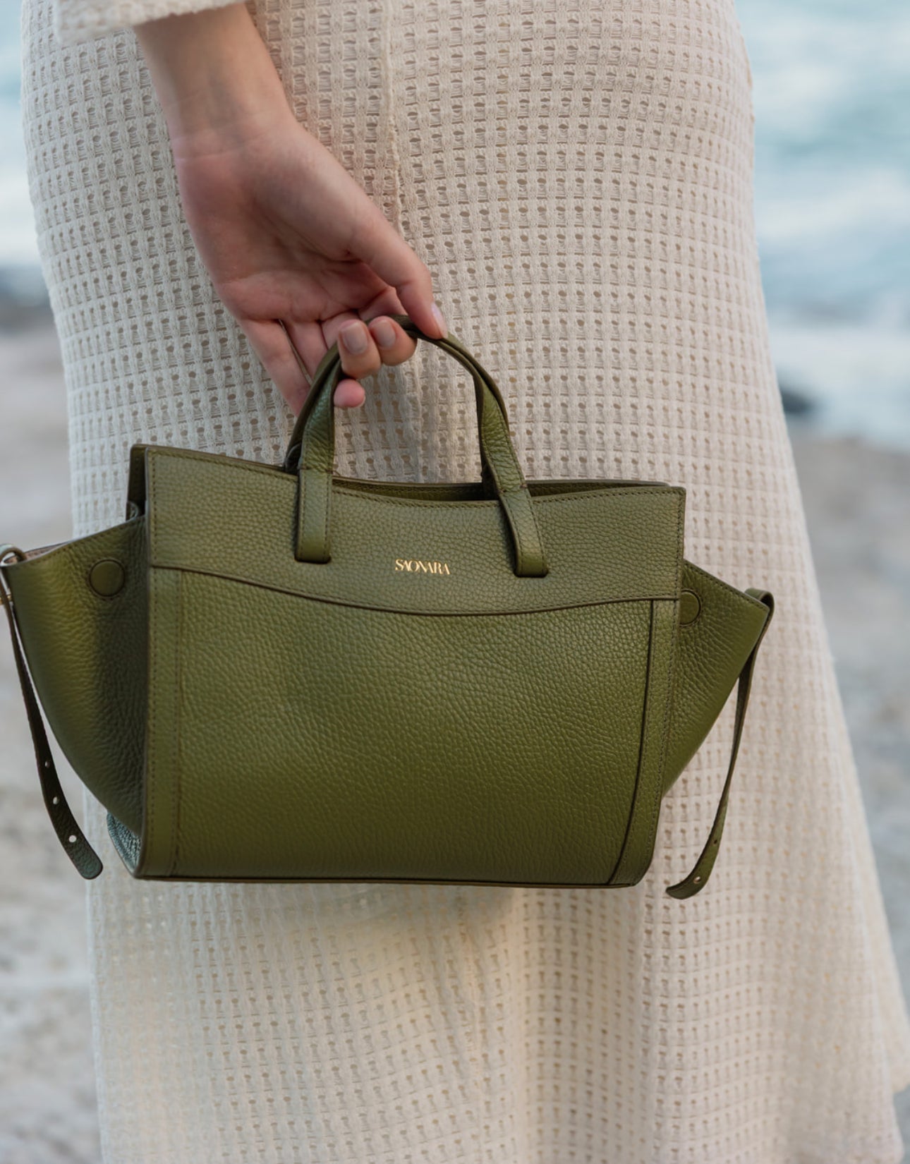 SAONARA SHOPPING BAG MOKA LEATHER