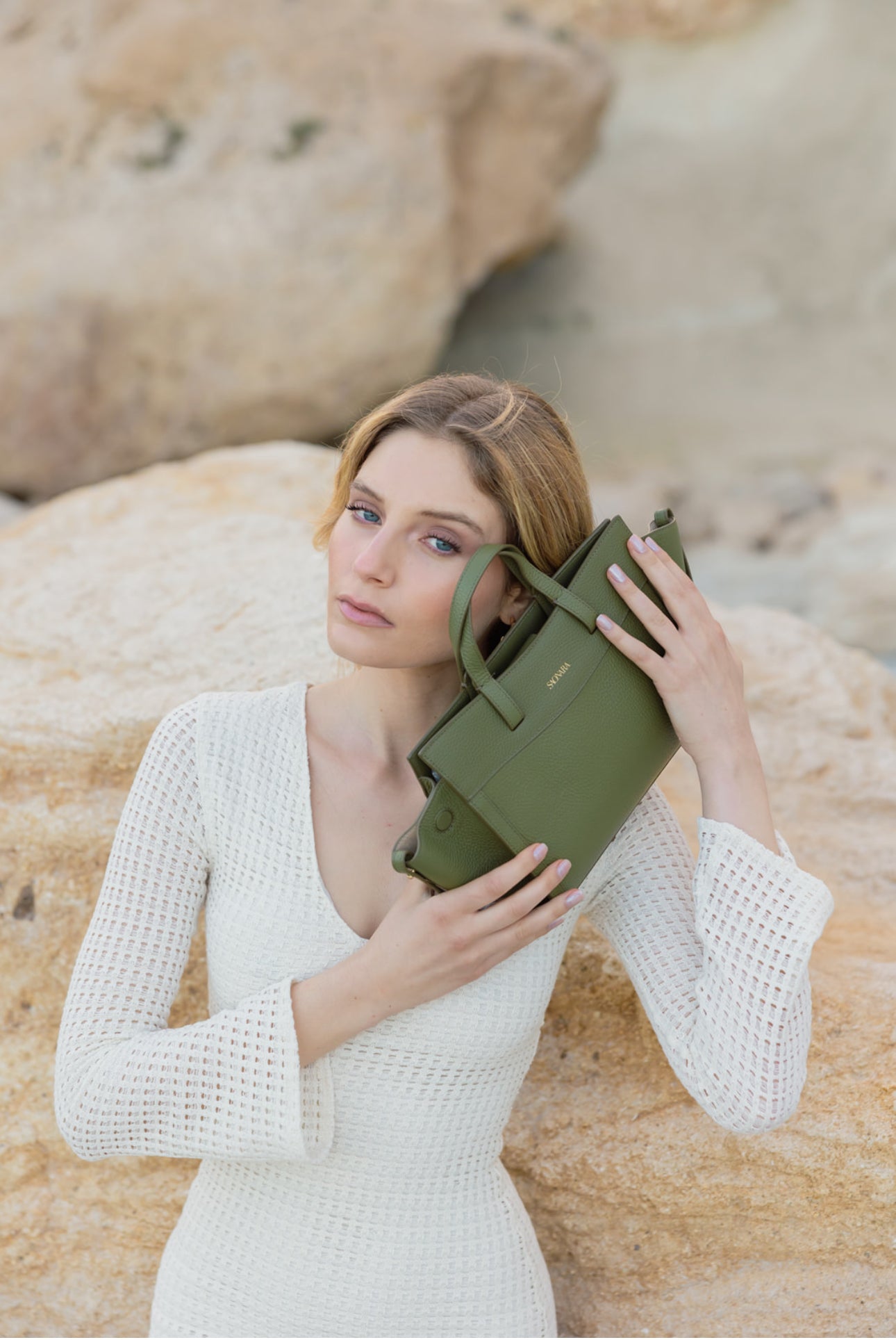 SAONARA SHOPPING BAG MOKA LEATHER