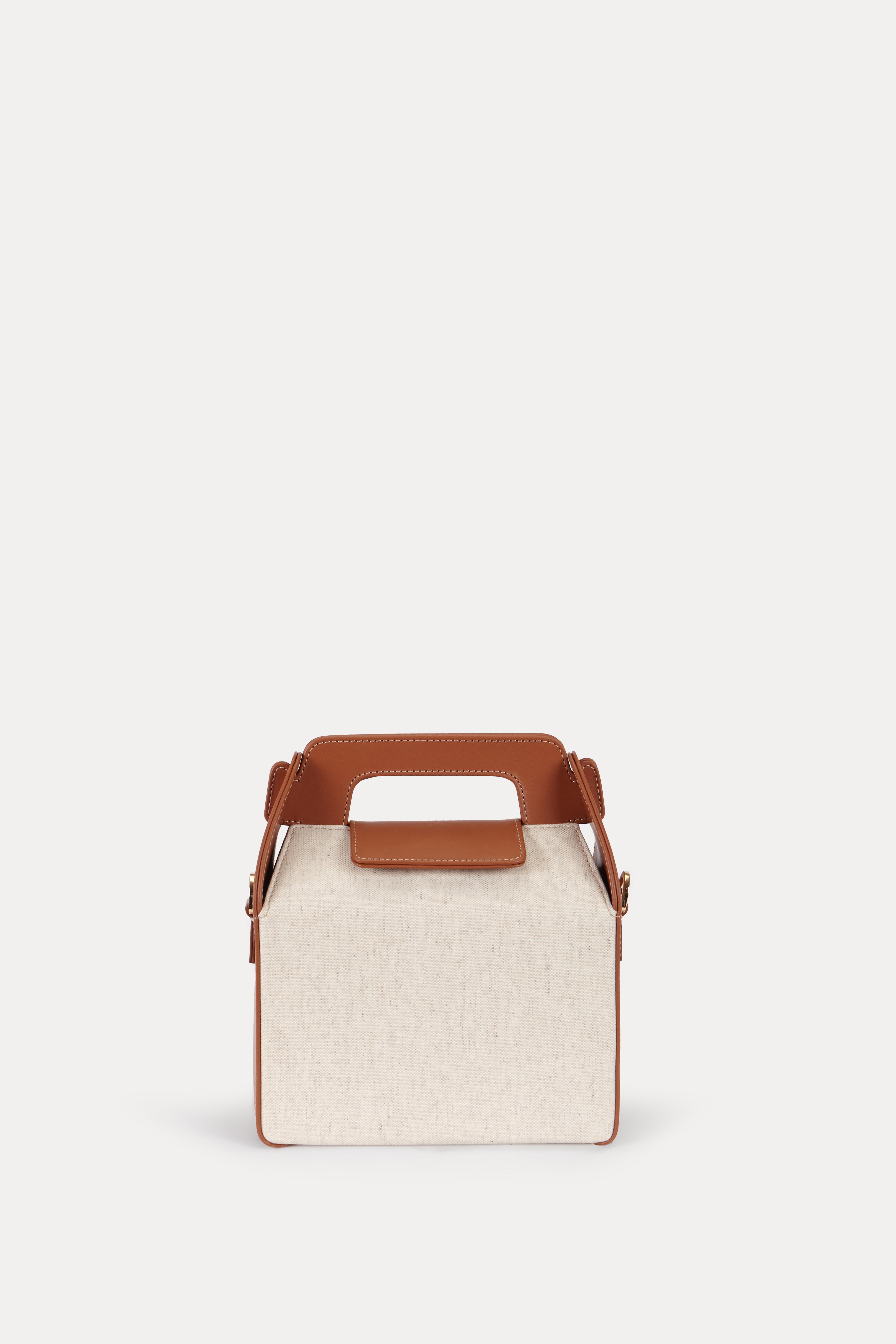 Kukito Bag Linen/Caramel Leather