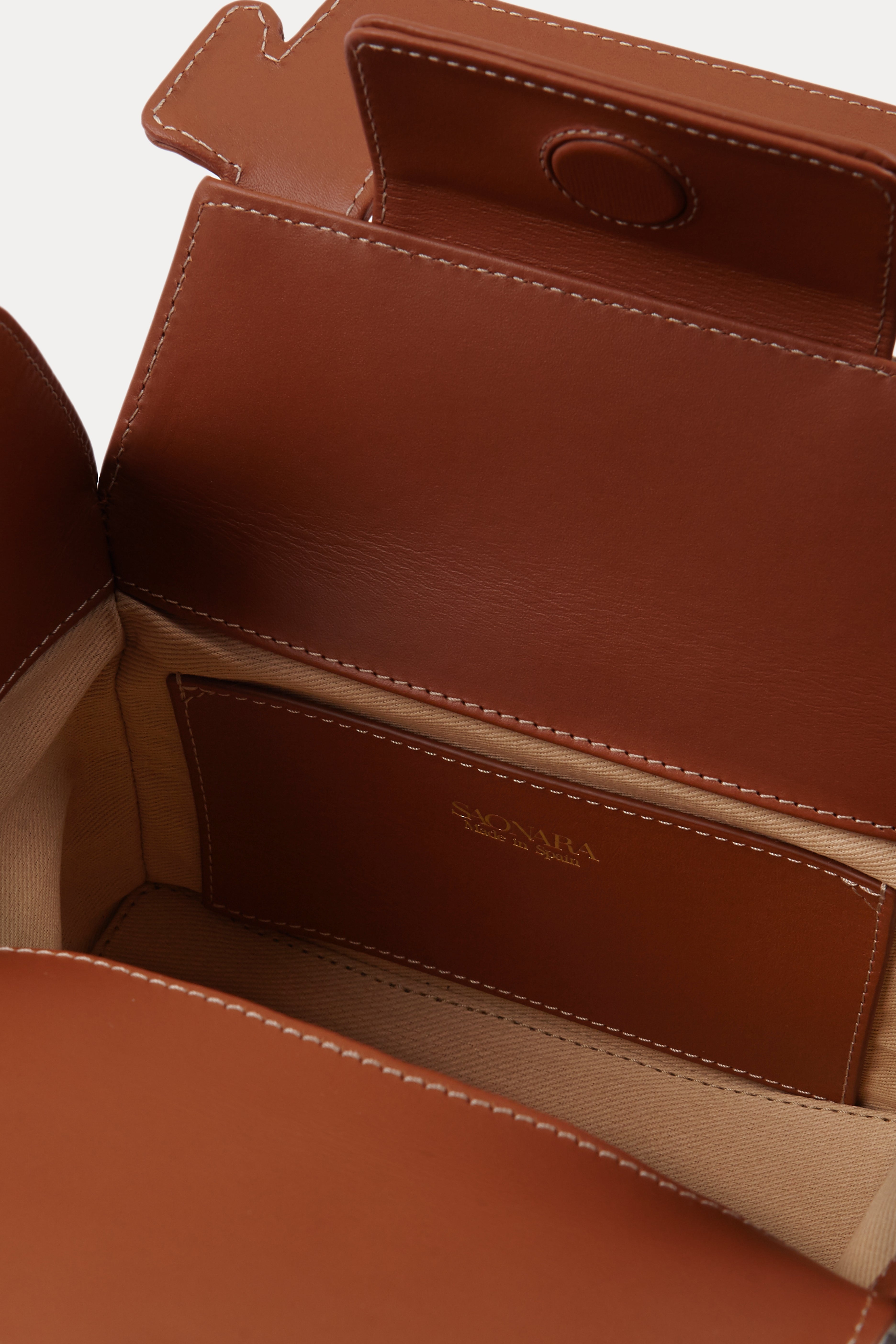 Kukito Bag Linen/Caramel Leather