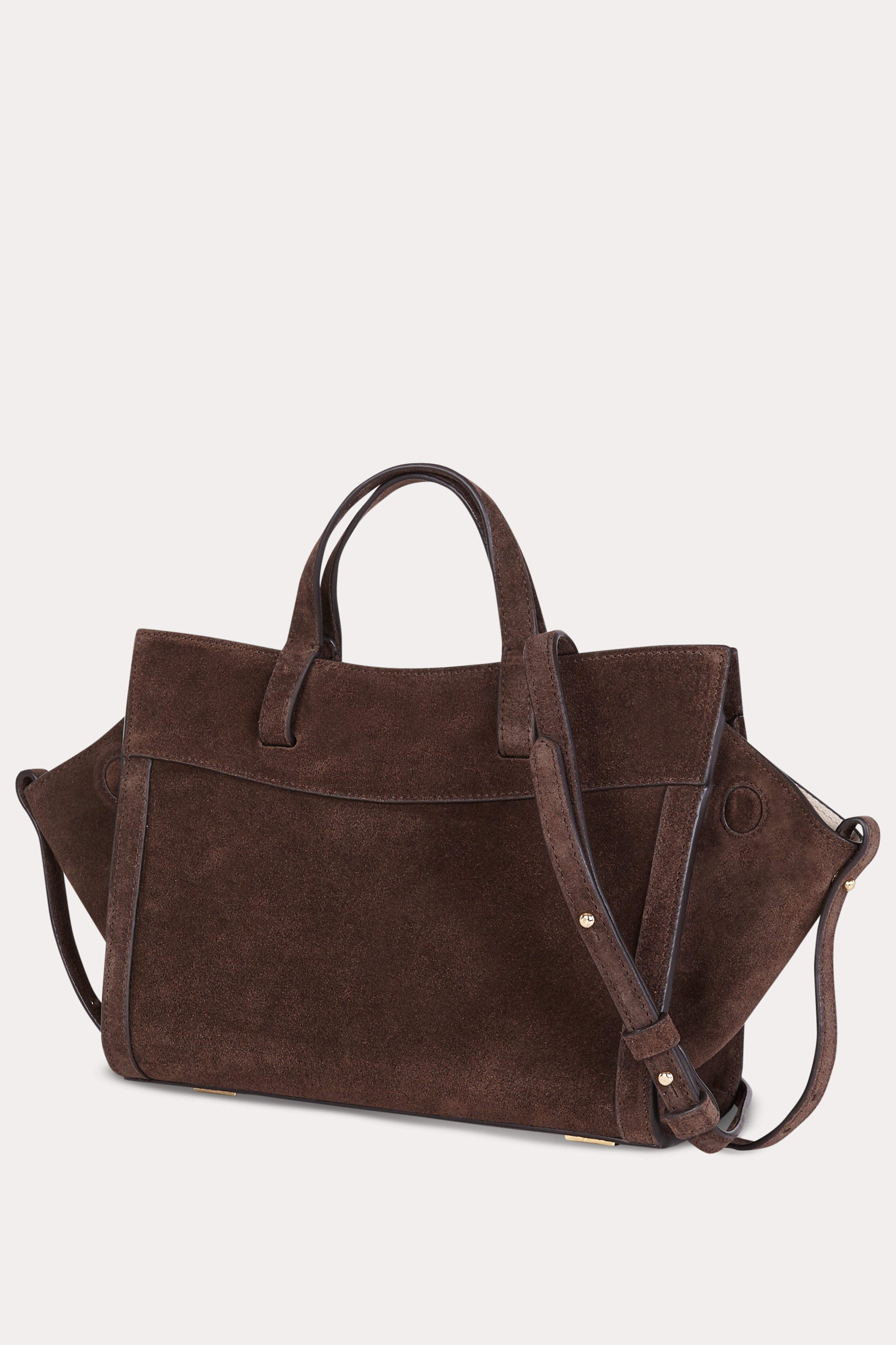 SAONARA MINI SHOPPING BAG CHOCOLATE SUEDE