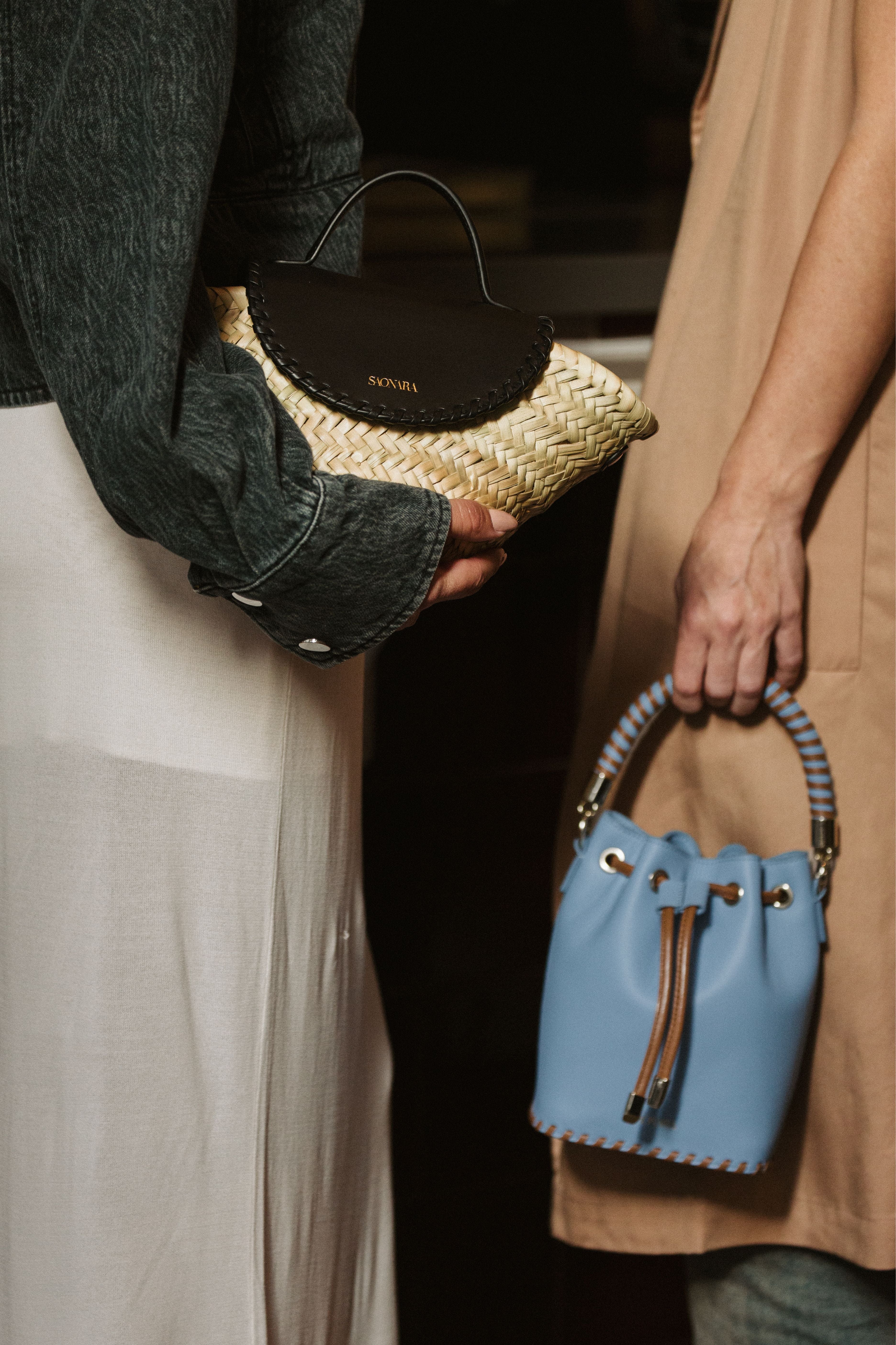 Mini Bucket Bag Blue Sky/Caramel Leather (Limited Edition)