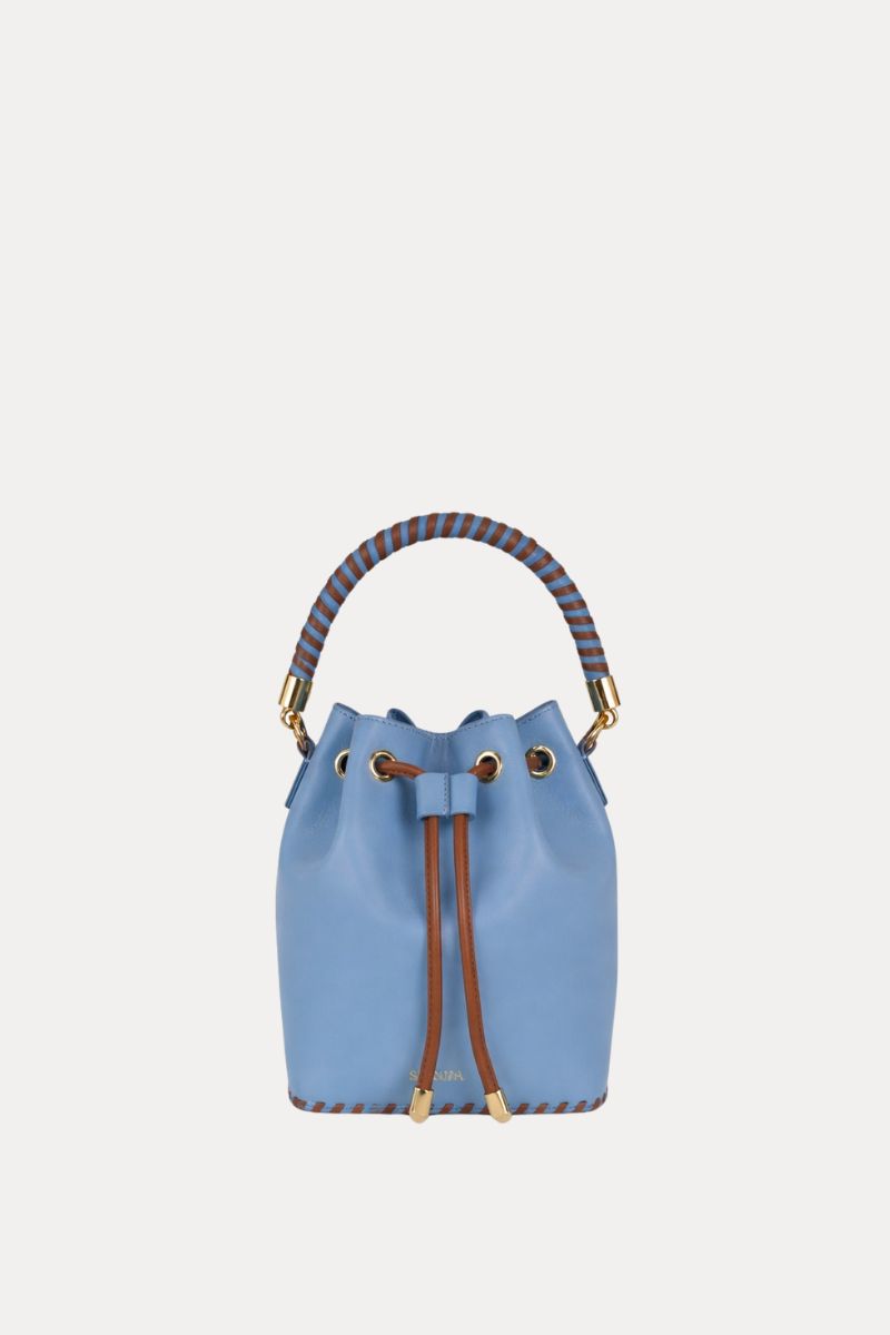 Mini Bucket Bag Blue Sky/Caramel Leather (Limited Edition)