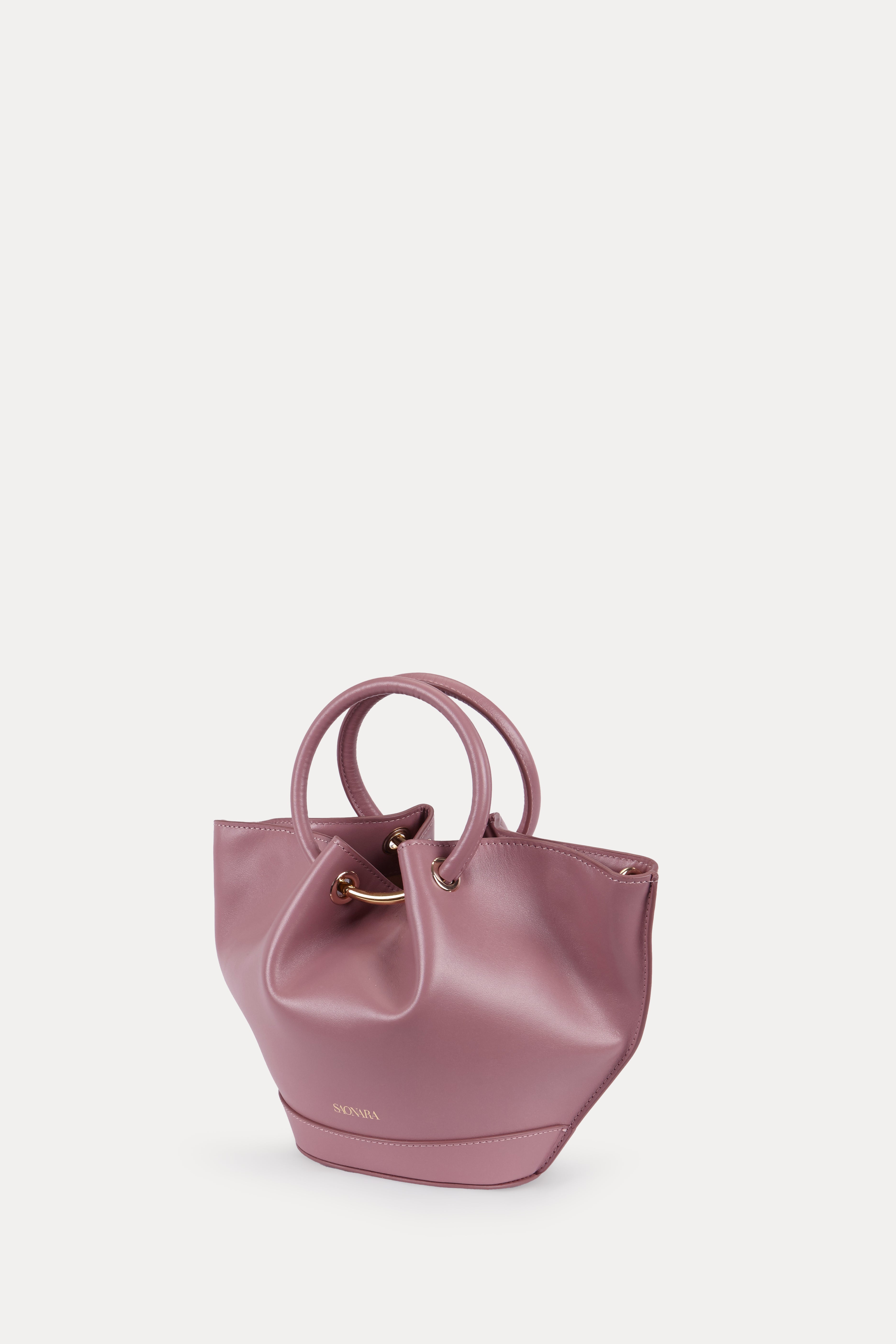 Mini Capazo Bag Rosae Leather
