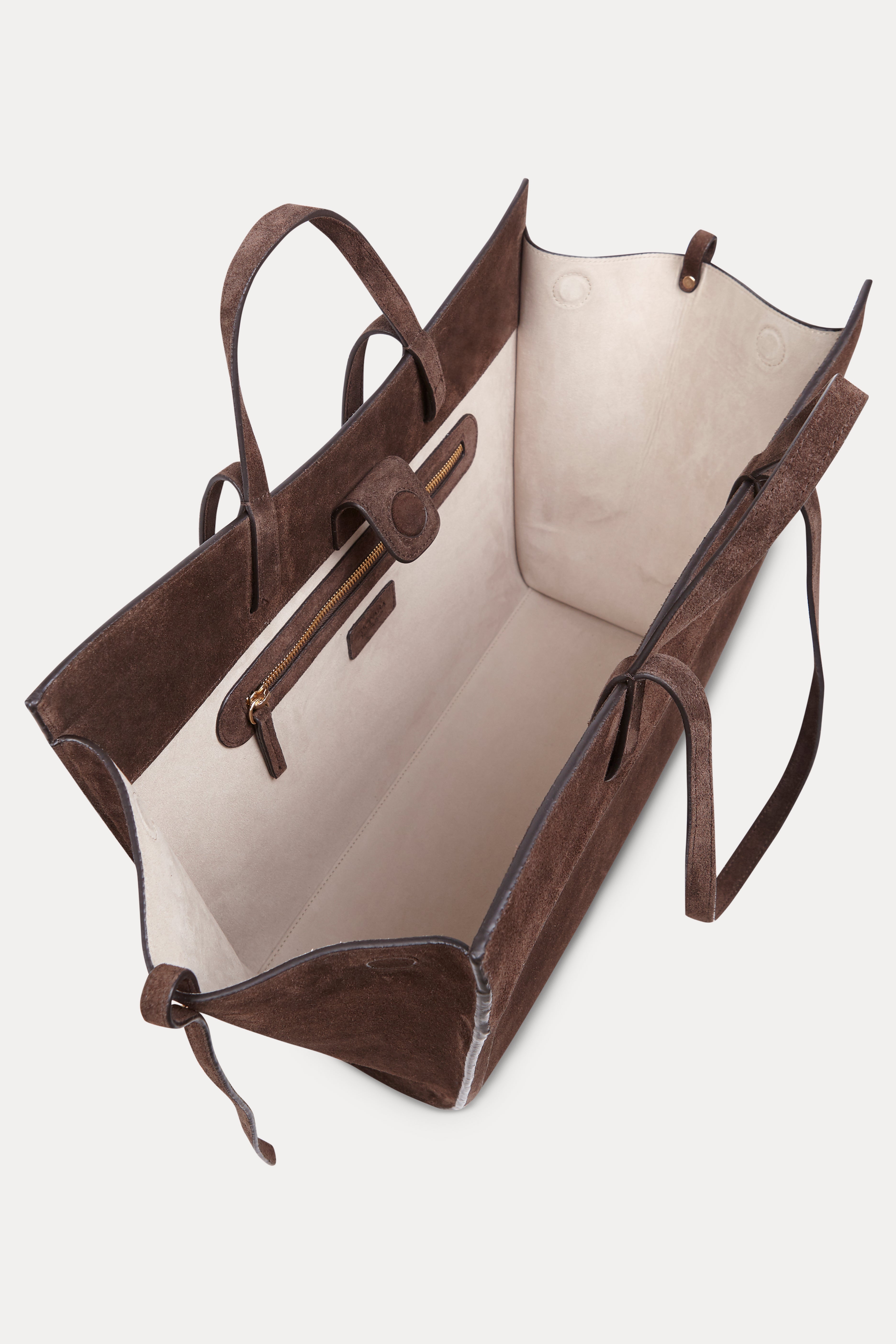 Shopping Bag Chocolat Suede