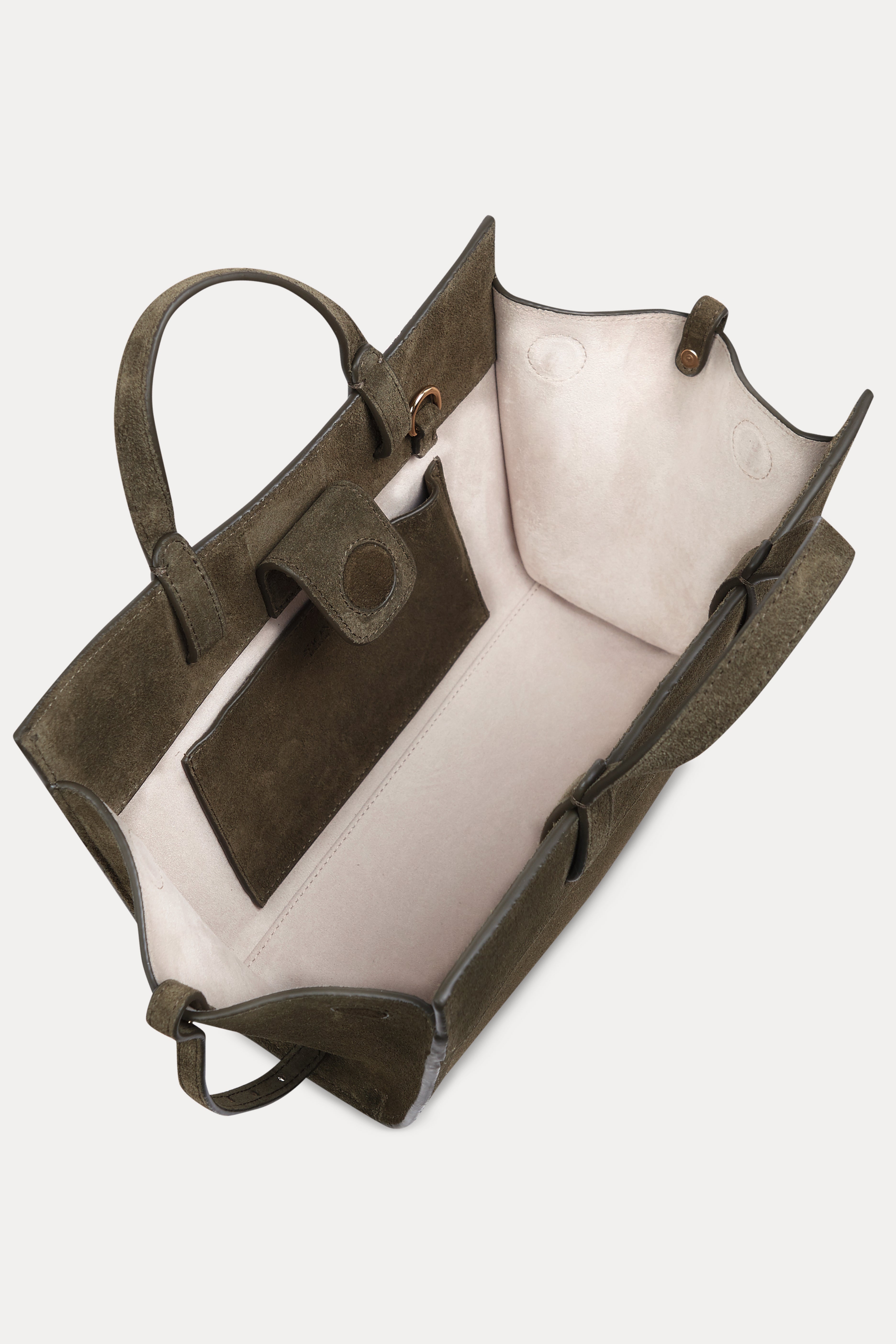 SAONARA MINI SHOPPING BAG OLIVA SUEDE