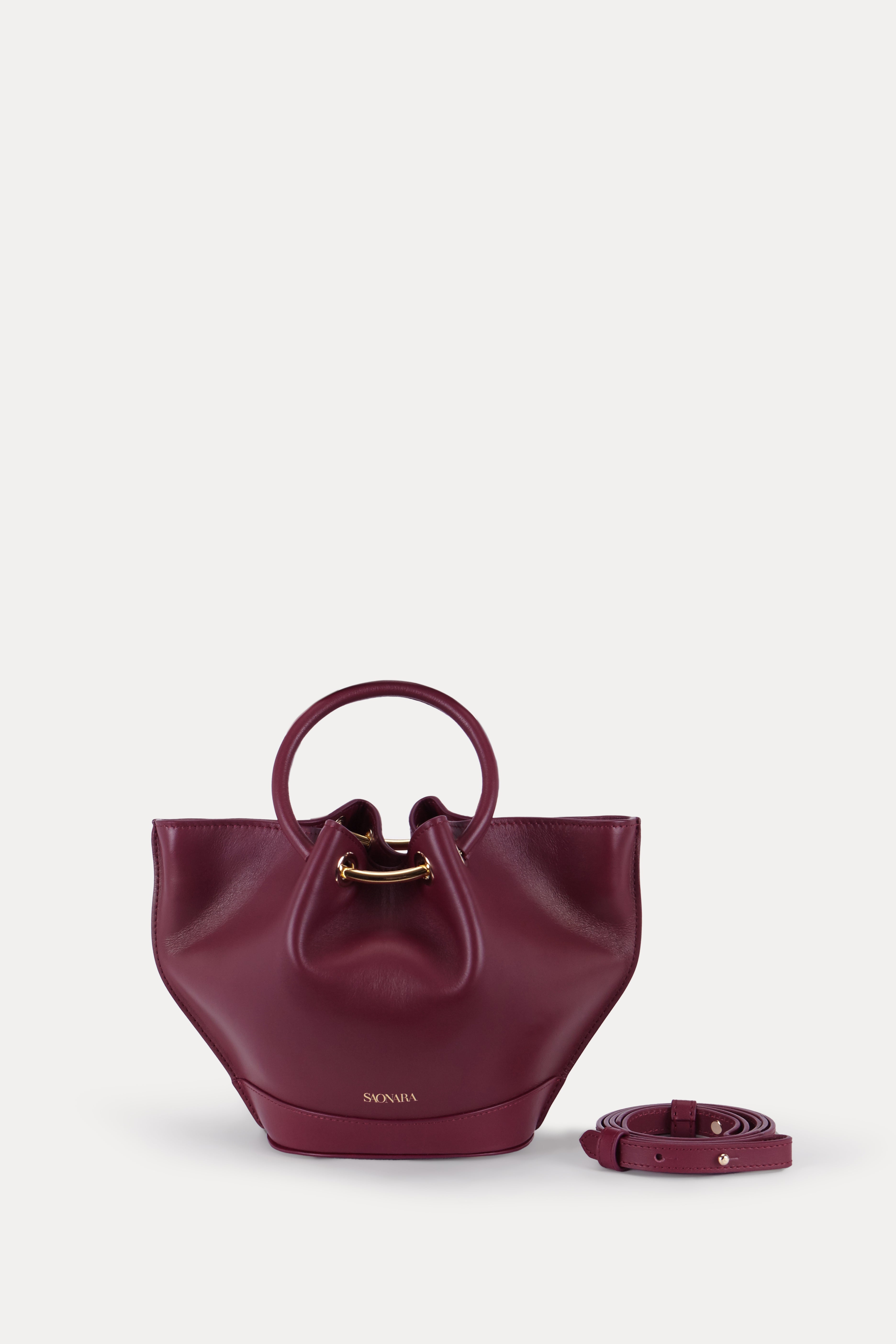 SAONARA MINI CAPAZO BERRY LEATHER
