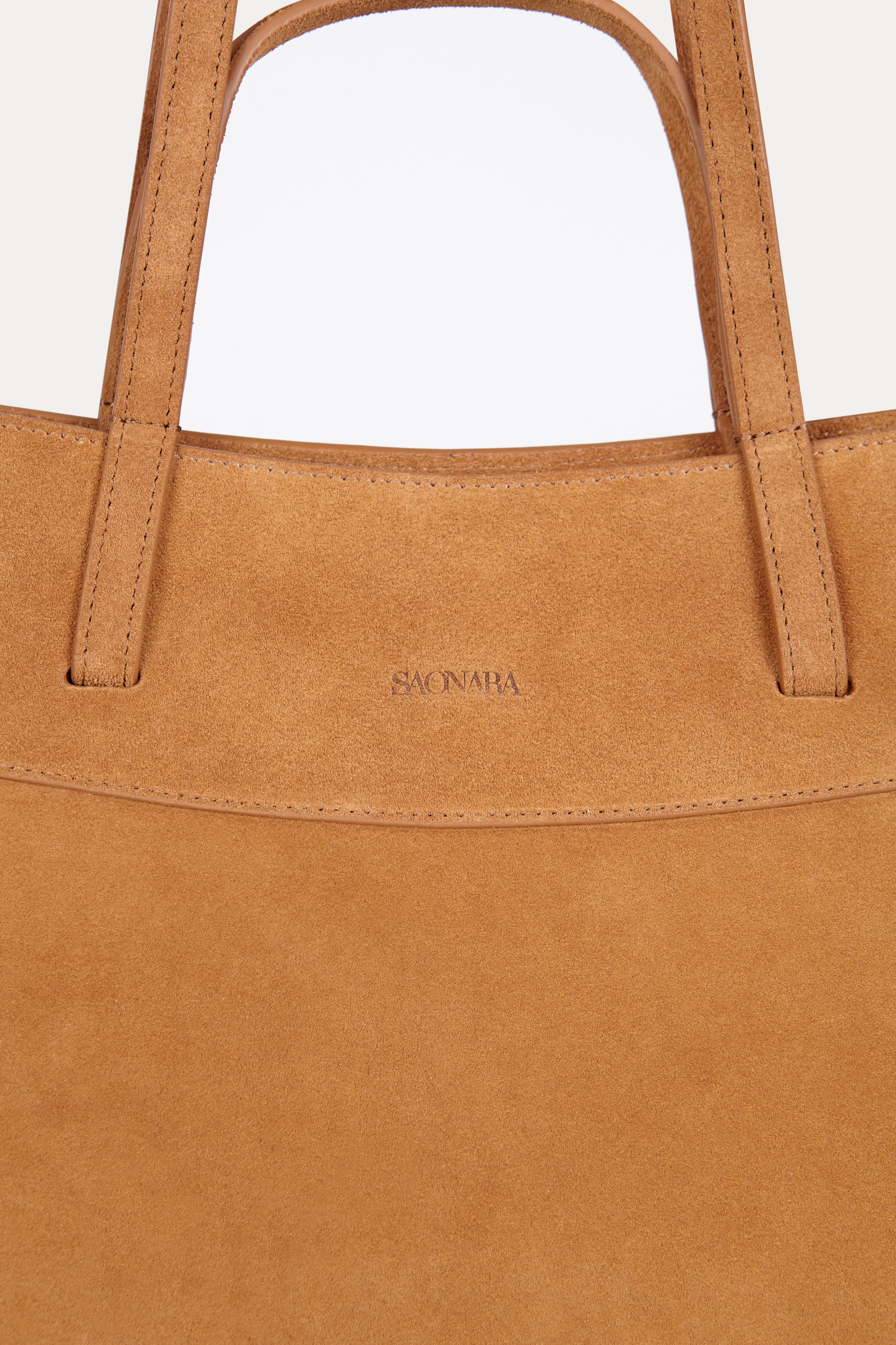 Shopping Bag Camel Suede