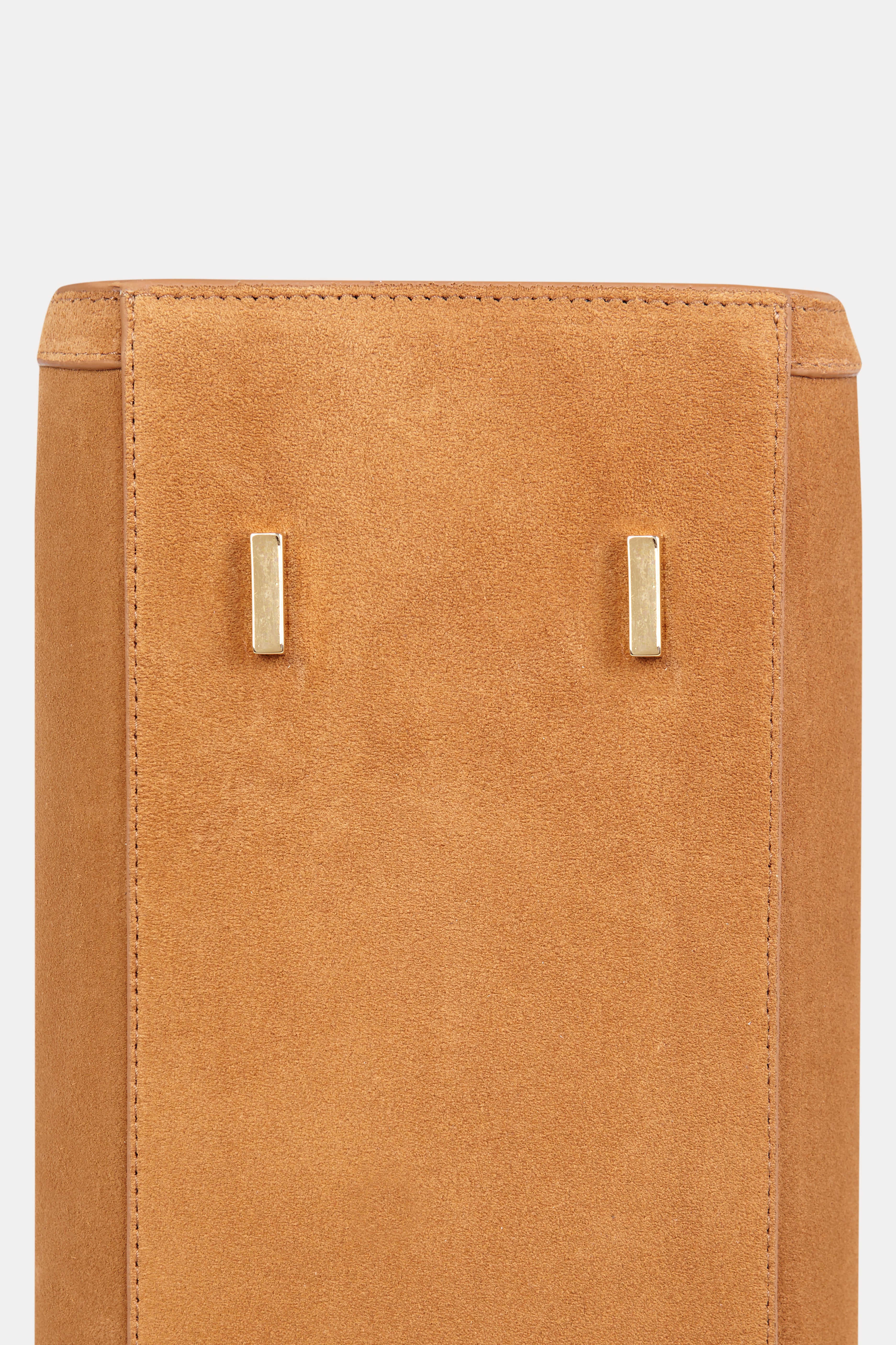 Shopping Bag Camel Suede