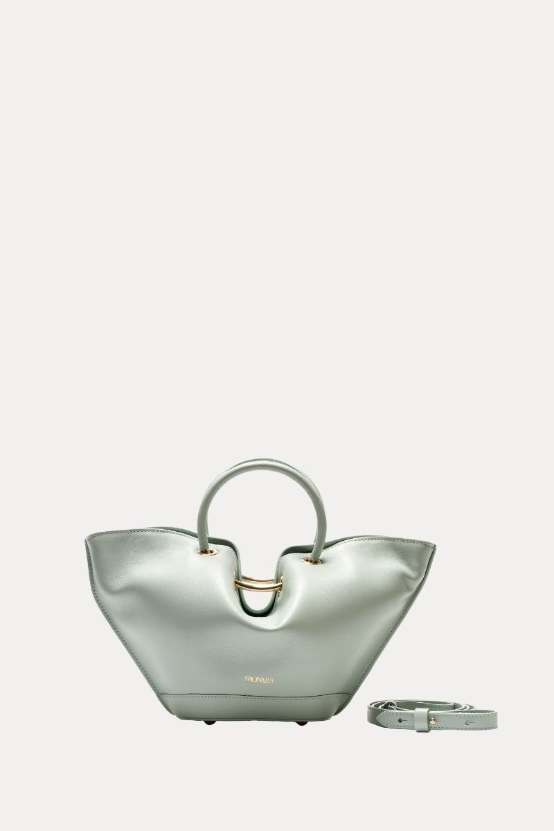 Mini Capazo Bag Jade Leather