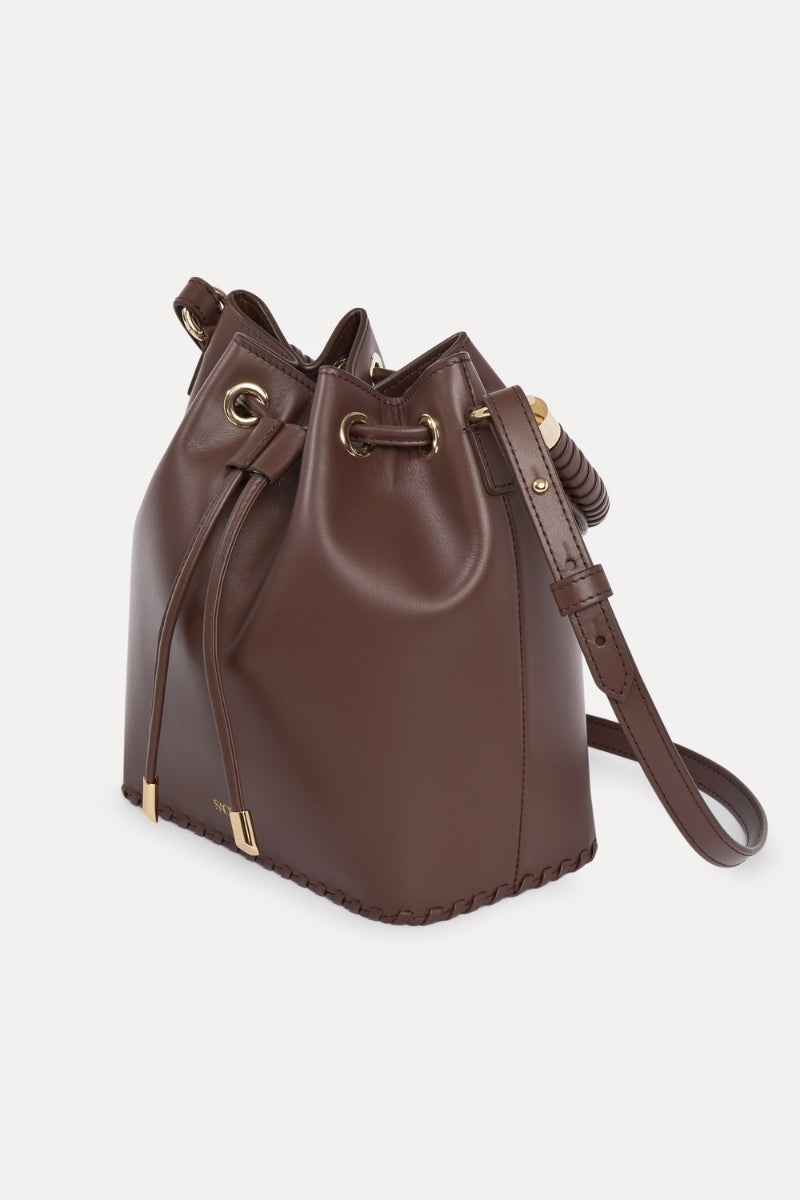 Bucket Bag Chocolat Leather