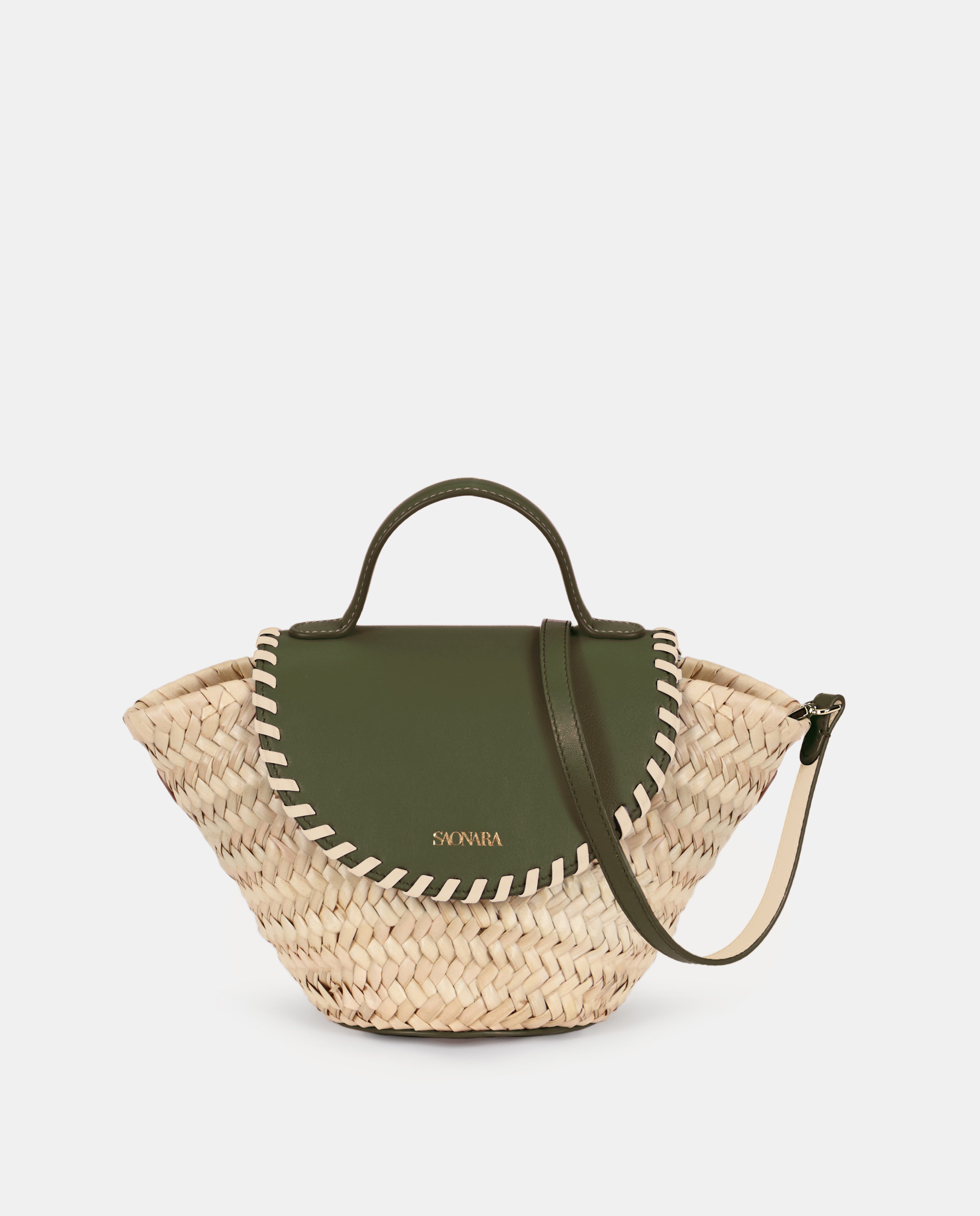 SAONARA COQUETTE CARAMEL/BLUE SKY LEATHER & PALM