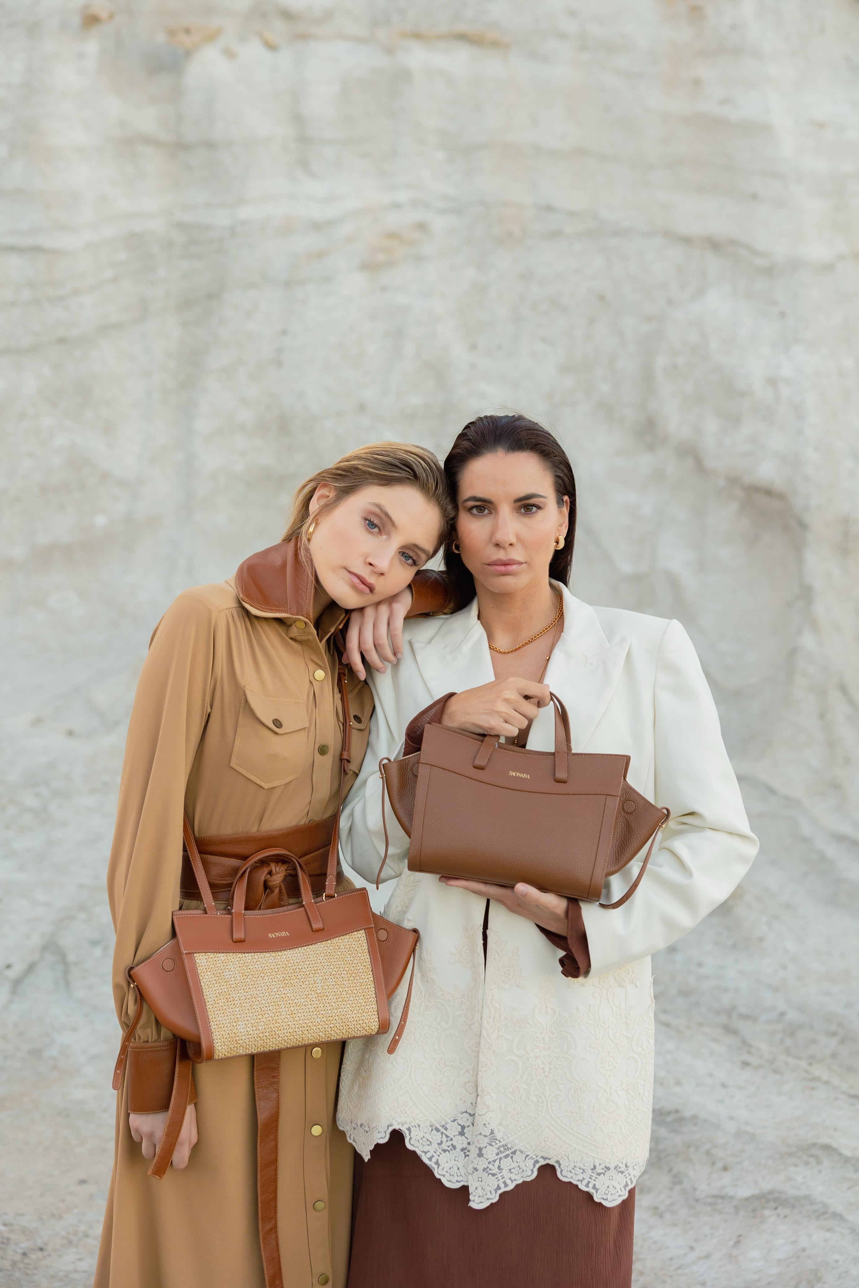 SAONARA SHOPPING BAG MOKA LEATHER