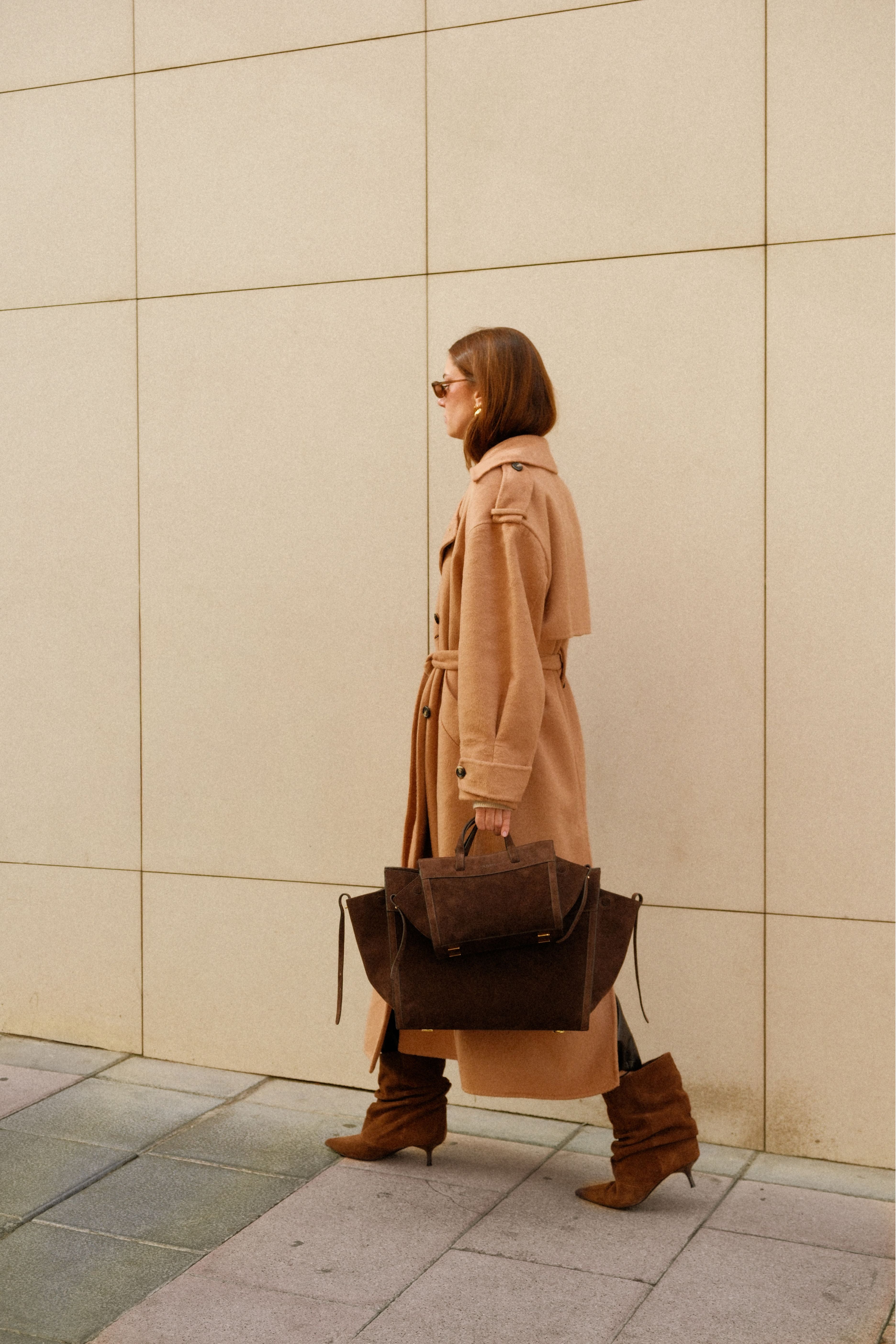 Shopping Bag Chocolat Suede