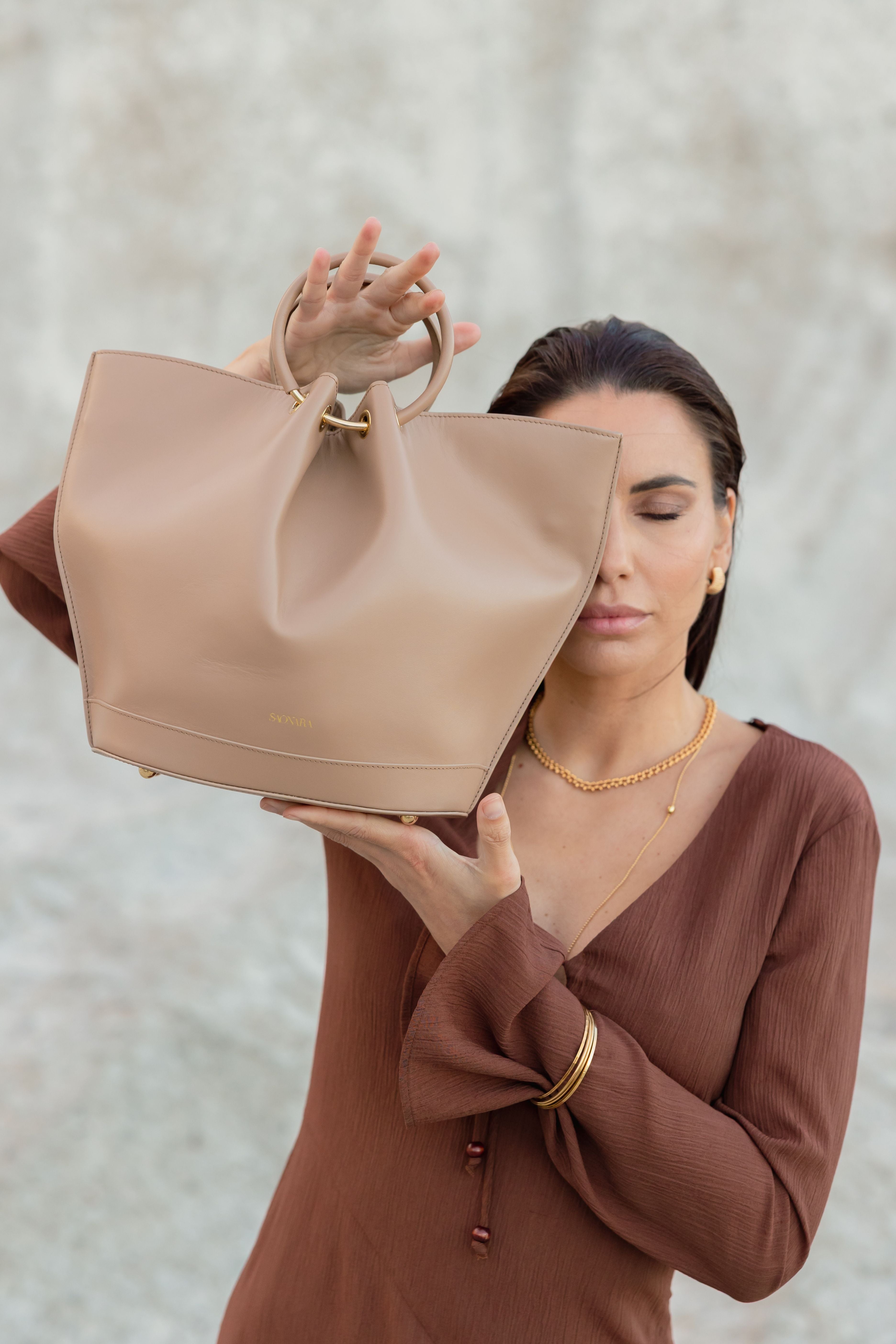 Capazo Bag Moka Leather