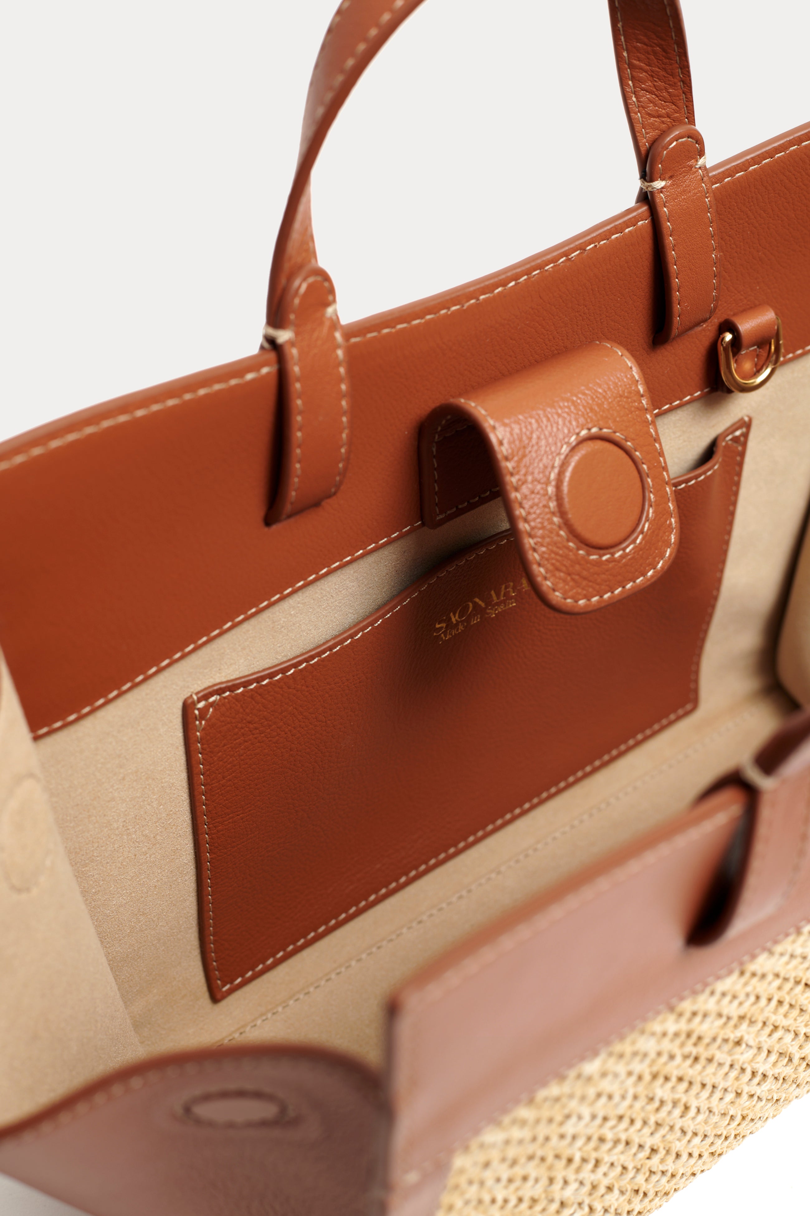 SAONARA SHOPPING BAG MOKA LEATHER