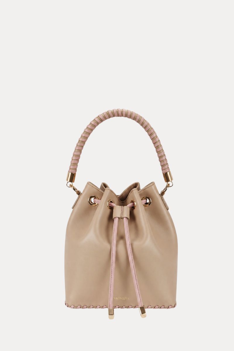 Bucket Bag Taupe/Peony Leather
