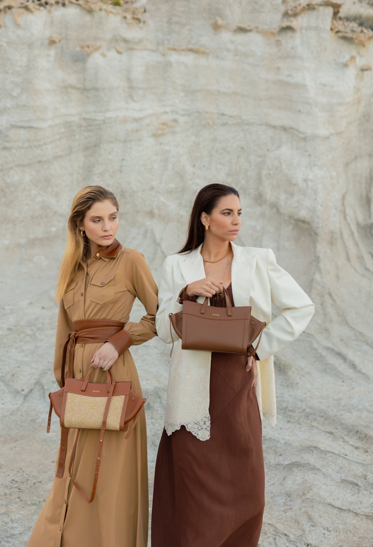 SAONARA SHOPPING BAG MOKA LEATHER