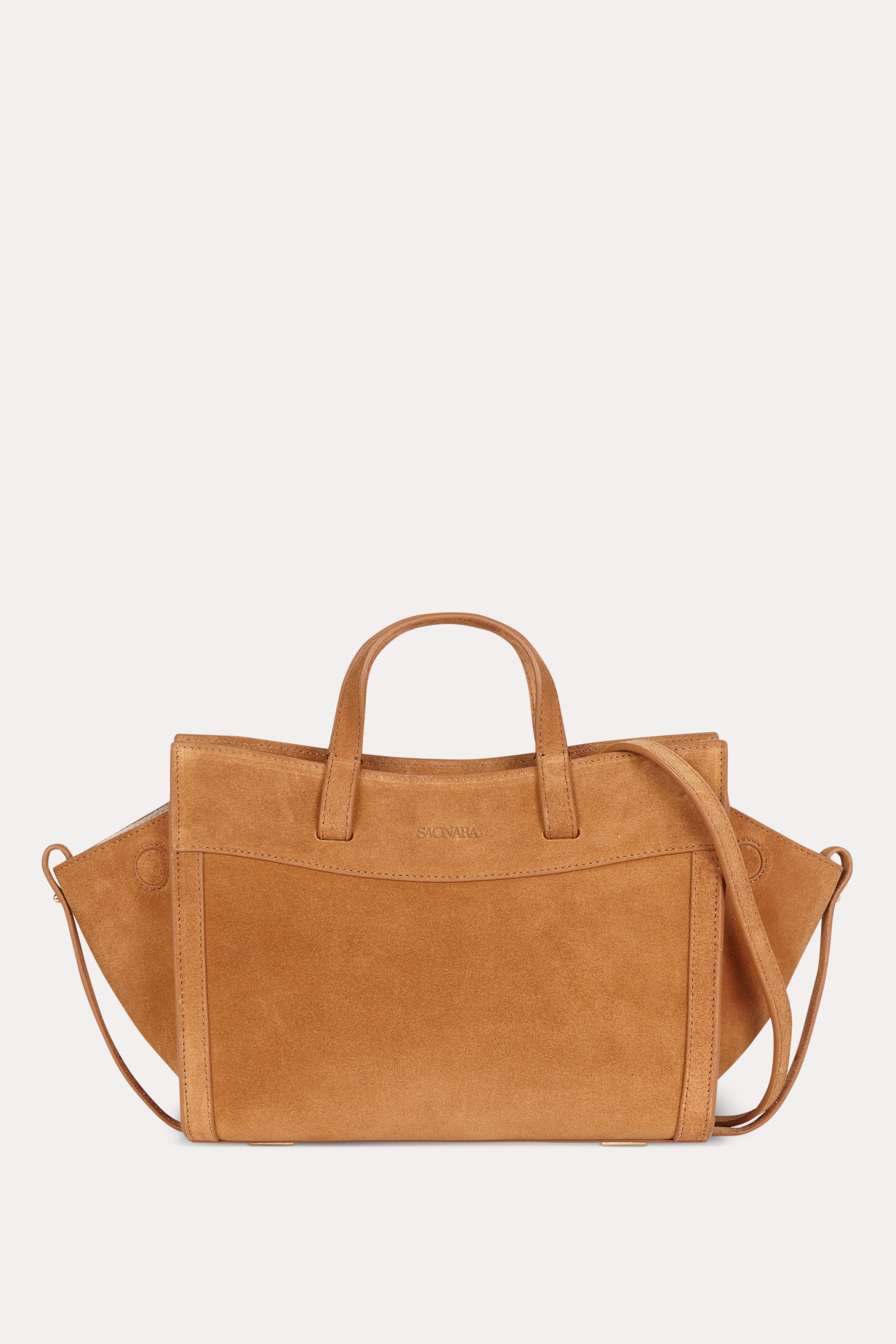 SAONARA MINI SHOPPING BAG CAMEL SUEDE