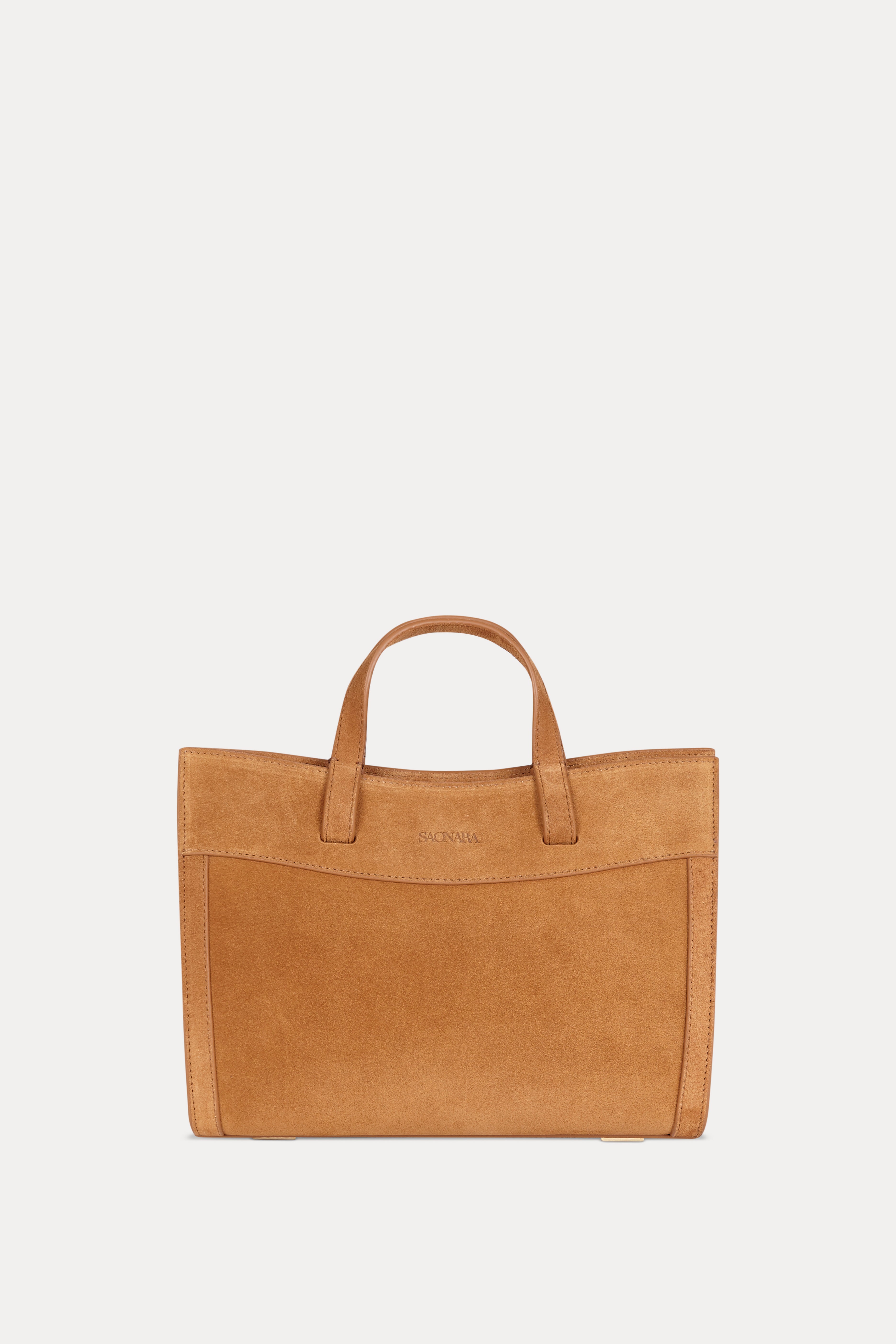 SAONARA MINI SHOPPING BAG CAMEL SUEDE