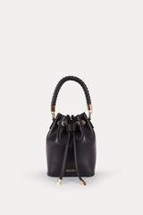 Mini Bucket Bag Black Leather