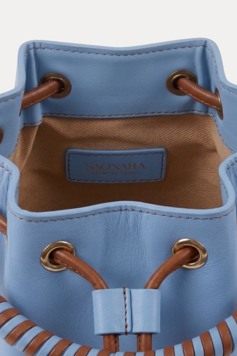 Mini Bucket Bag Blue Sky/Caramel Leather (Limited Edition)