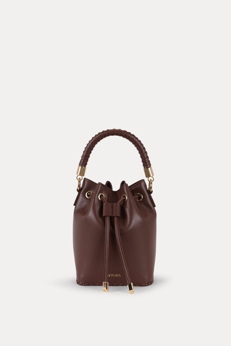 Mini Bucket Bag Chocolat Leather