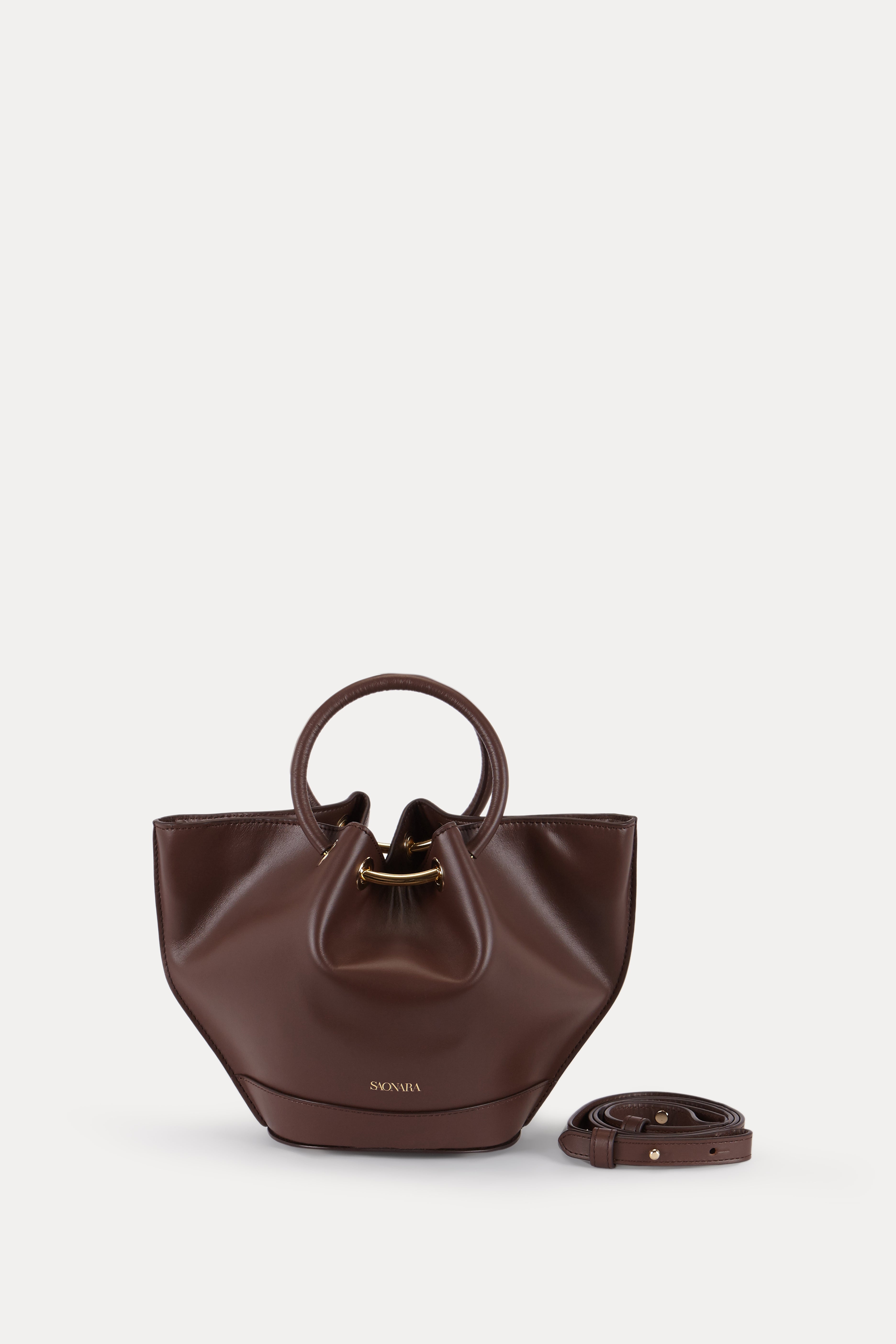 Mini Capazo Bag Chocolat Leather