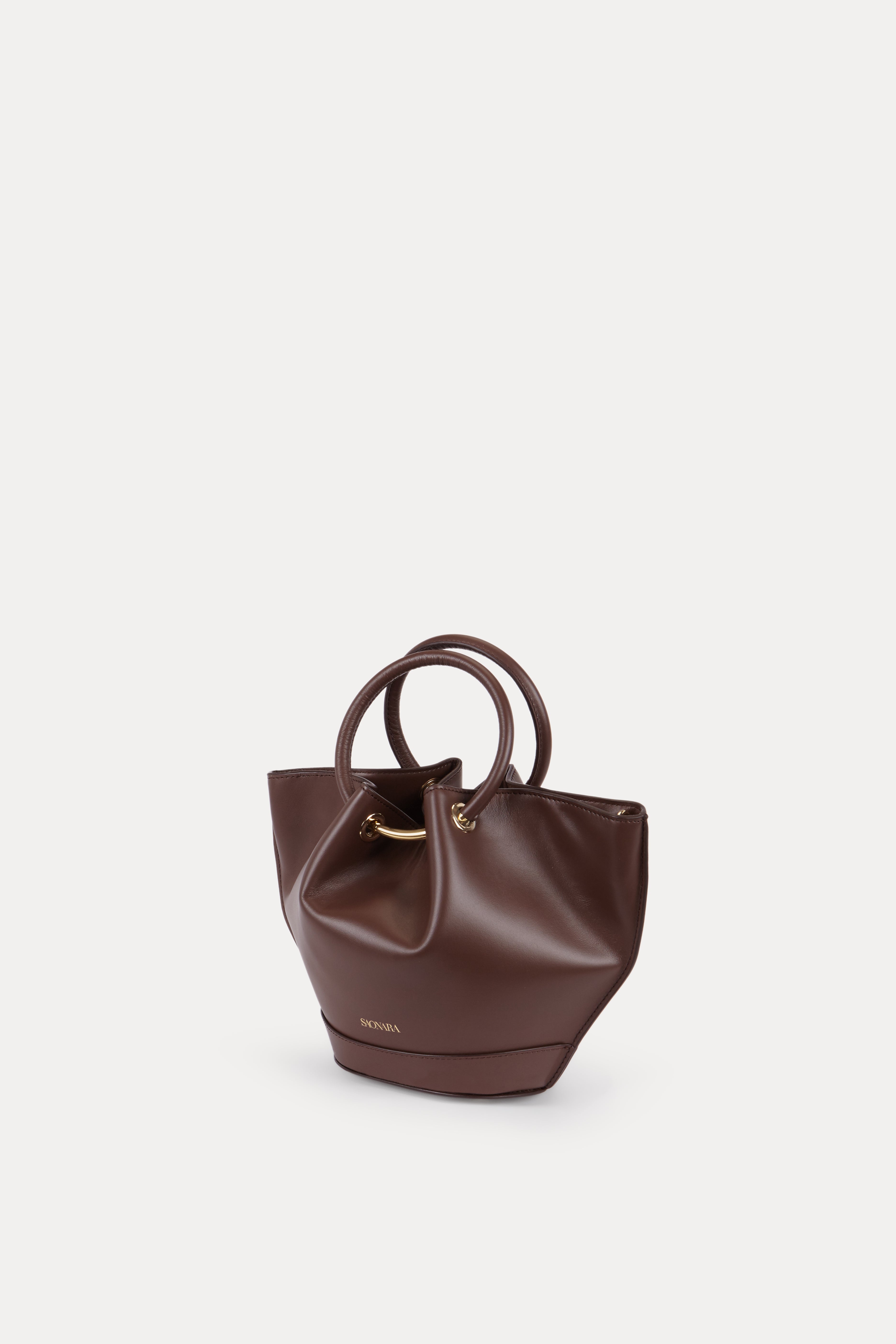 Mini Capazo Bag Chocolat Leather