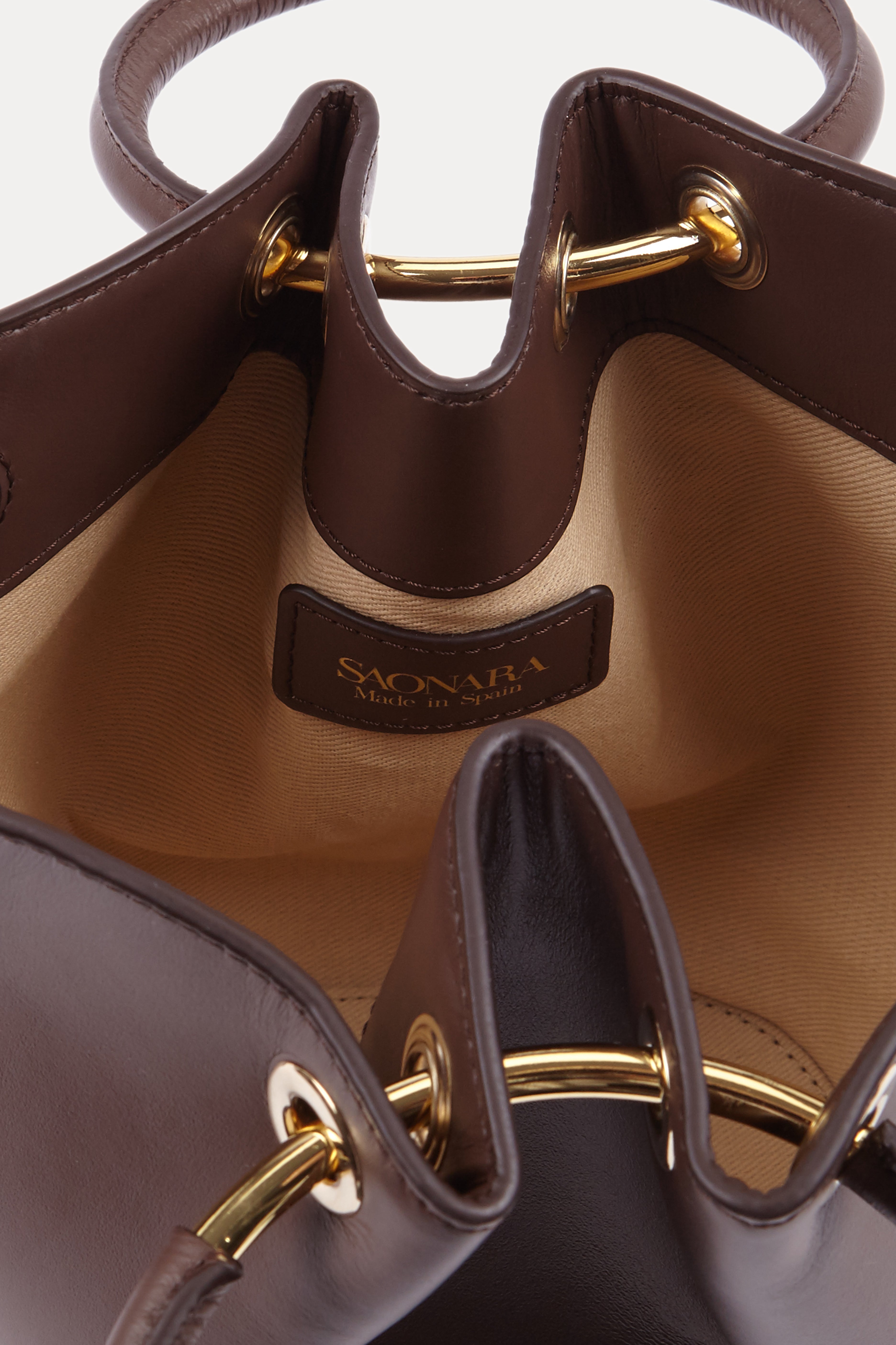 Mini Capazo Bag Chocolat Leather