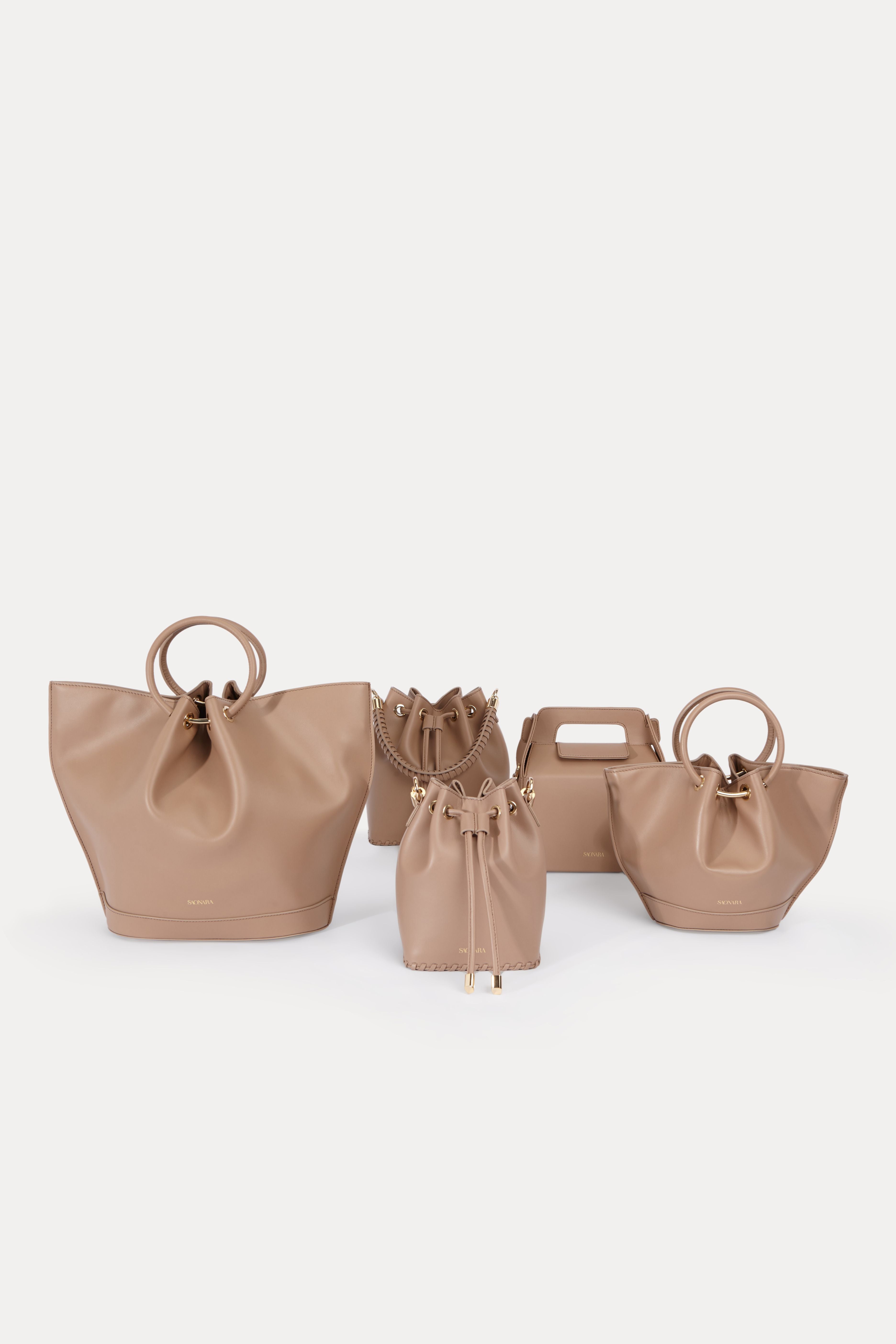 Mini Bucket Bag Moka Leather