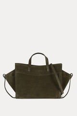 Mini Shopping Olive Suede