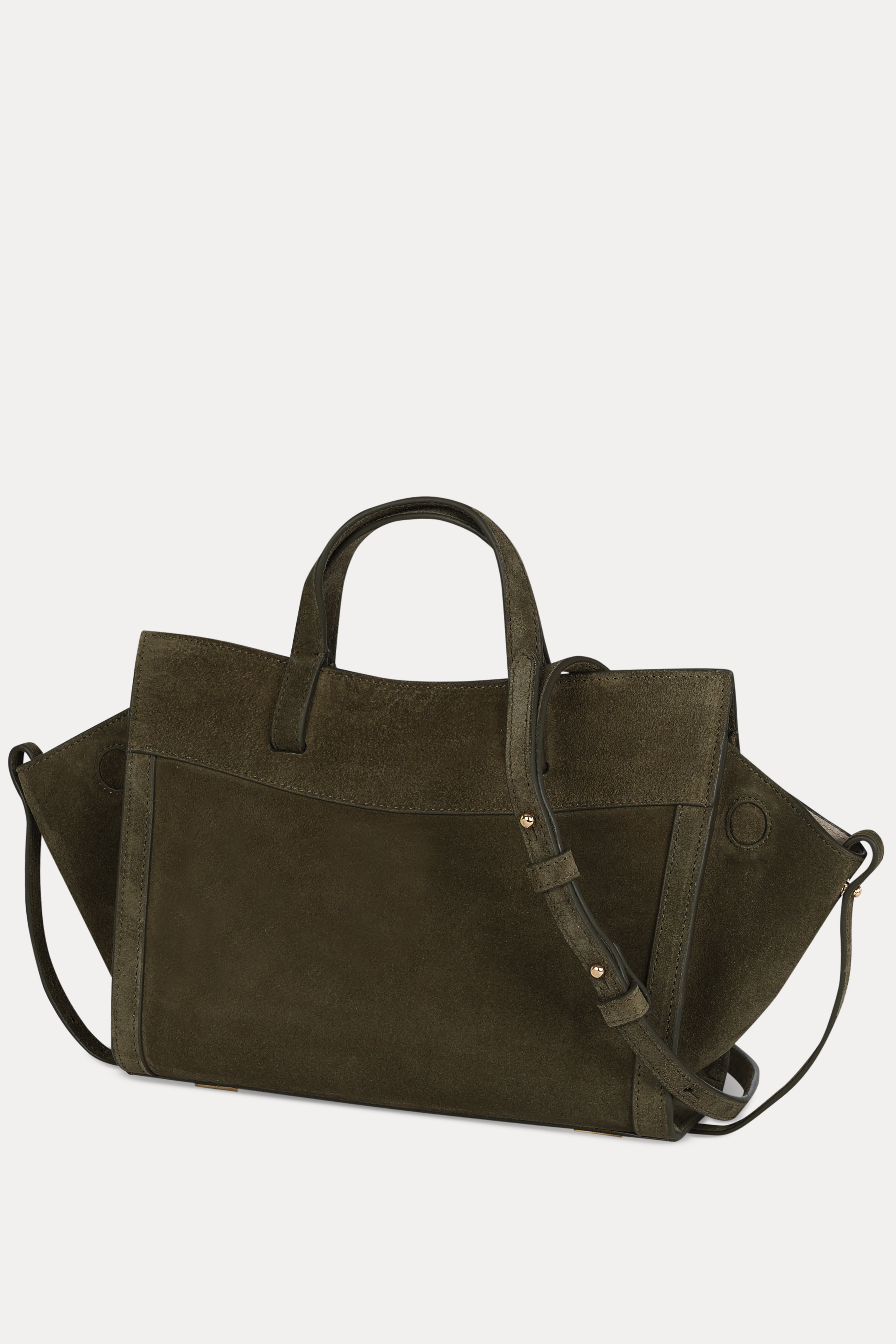 SAONARA MINI SHOPPING BAG OLIVA SUEDE