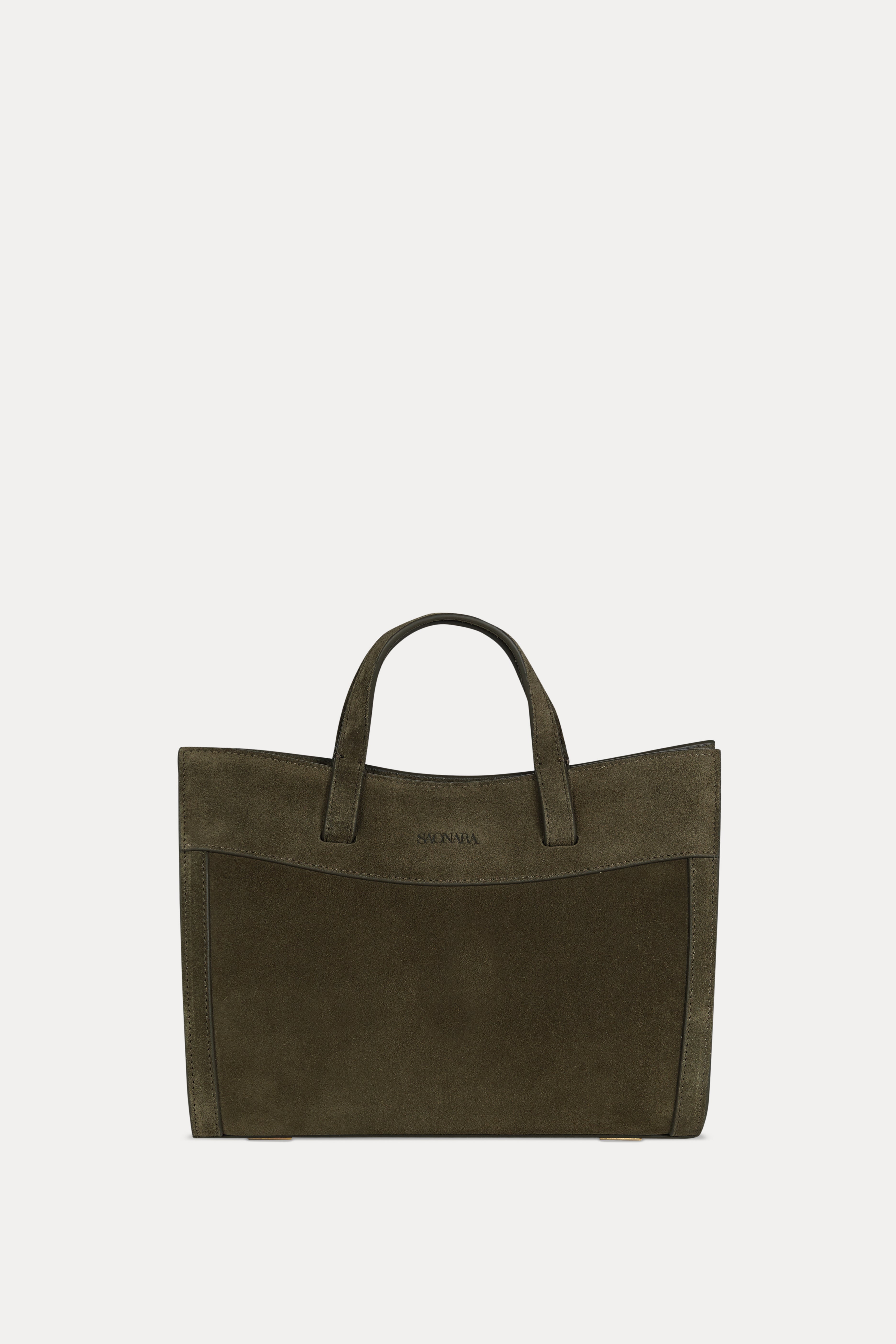 SAONARA MINI SHOPPING BAG OLIVA SUEDE
