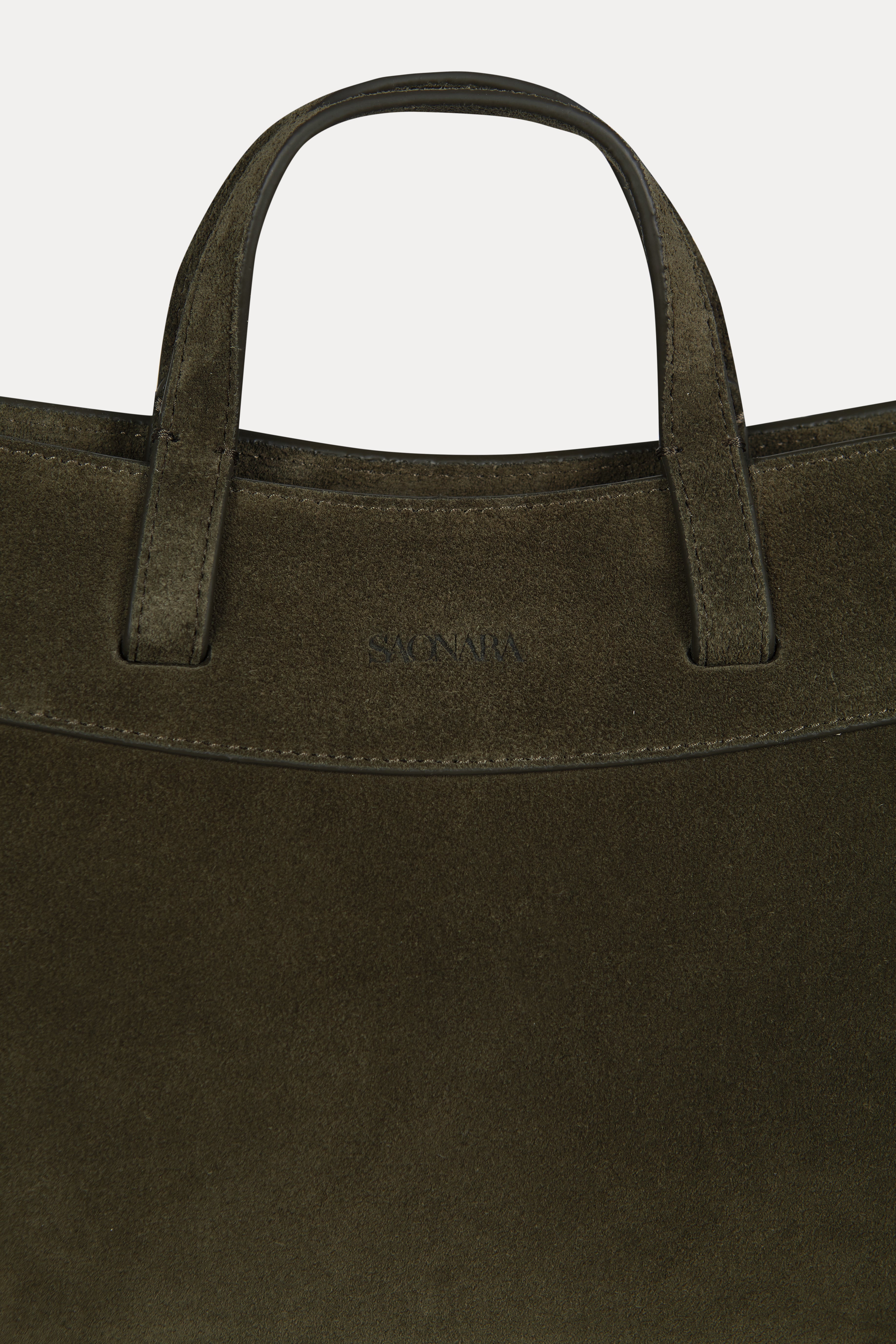 SAONARA MINI SHOPPING BAG OLIVA SUEDE