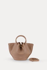 Mini Capazo Bag Moka Leather