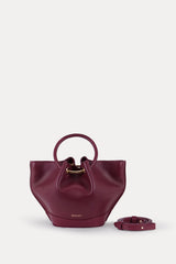 Mini Capazo Bag Berry Leather