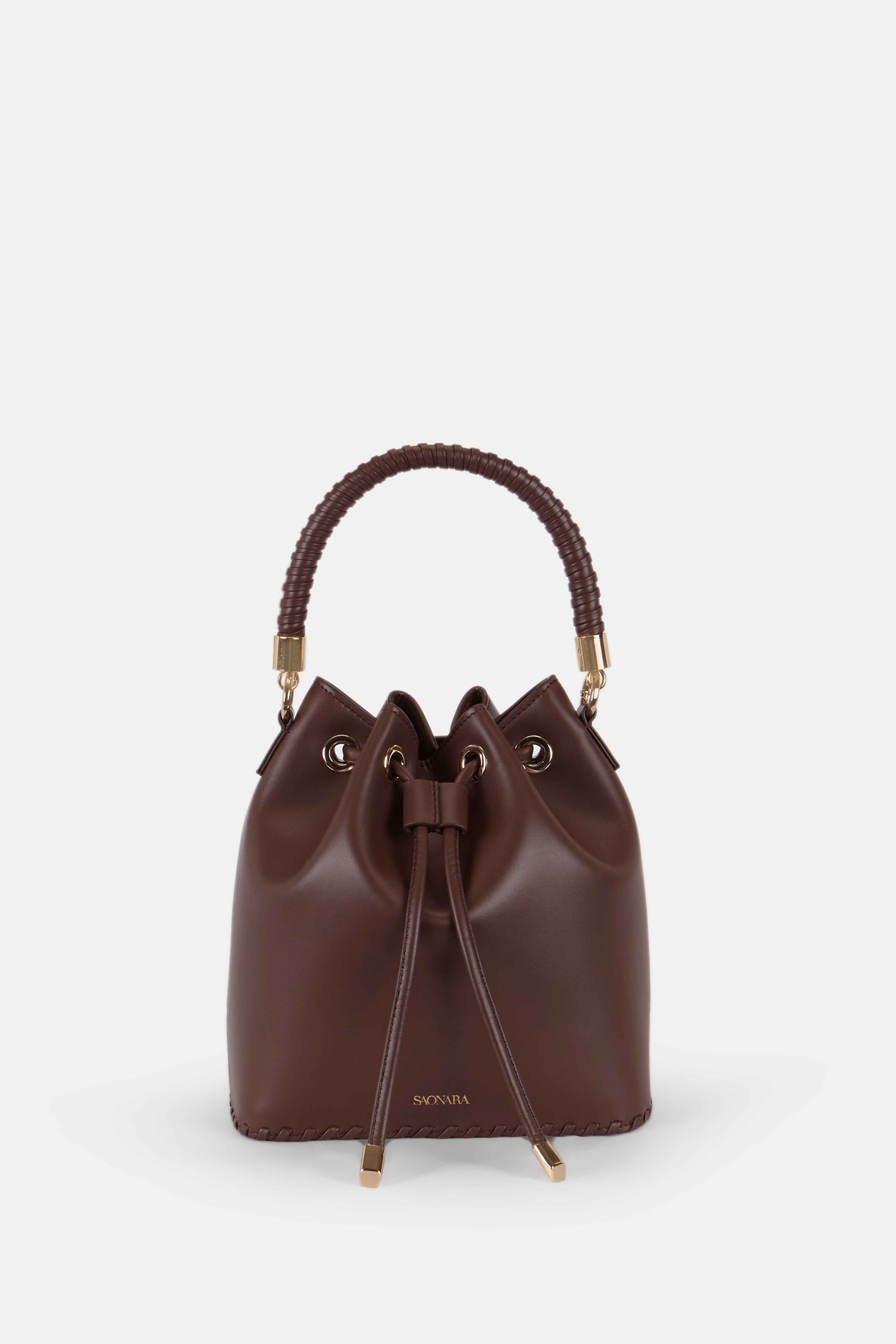 SAONARA BUCKET CHOCOLAT LEATHER