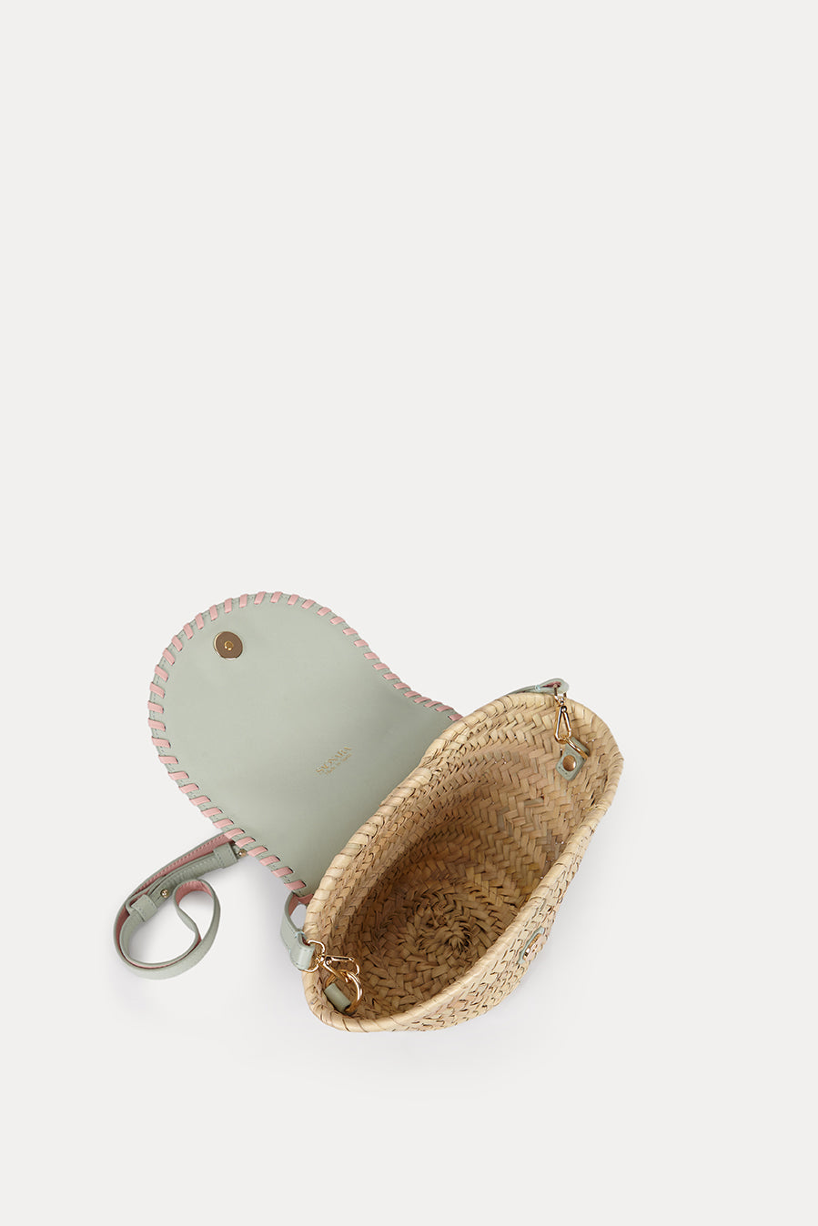 SAONARA COQUETTE CARAMEL/BLUE SKY LEATHER & PALM