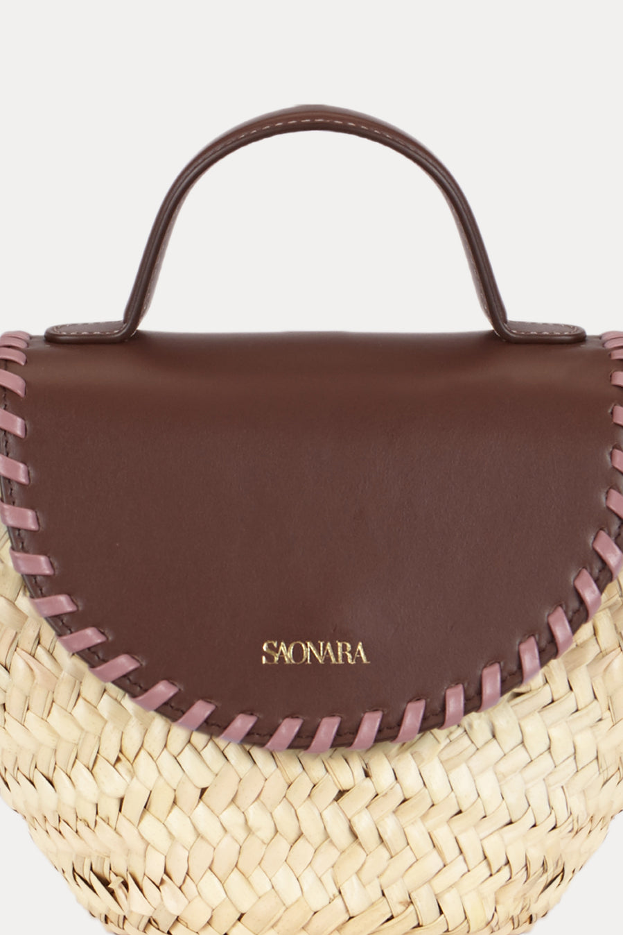 SAONARA COQUETTE CARAMEL/BLUE SKY LEATHER & PALM