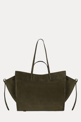 Shopping Bag Olive Suede