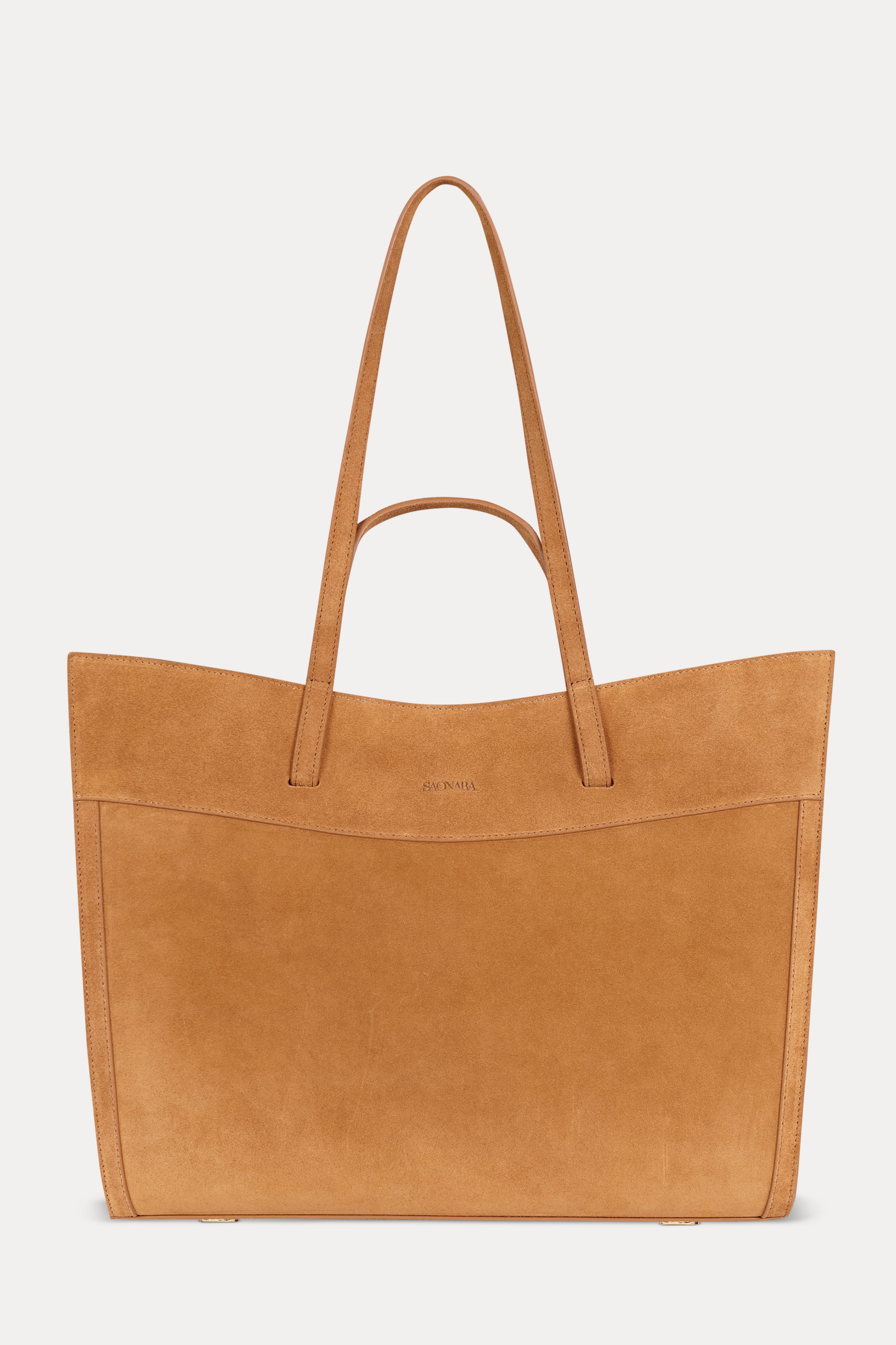 Shopping Bag Camel Suede