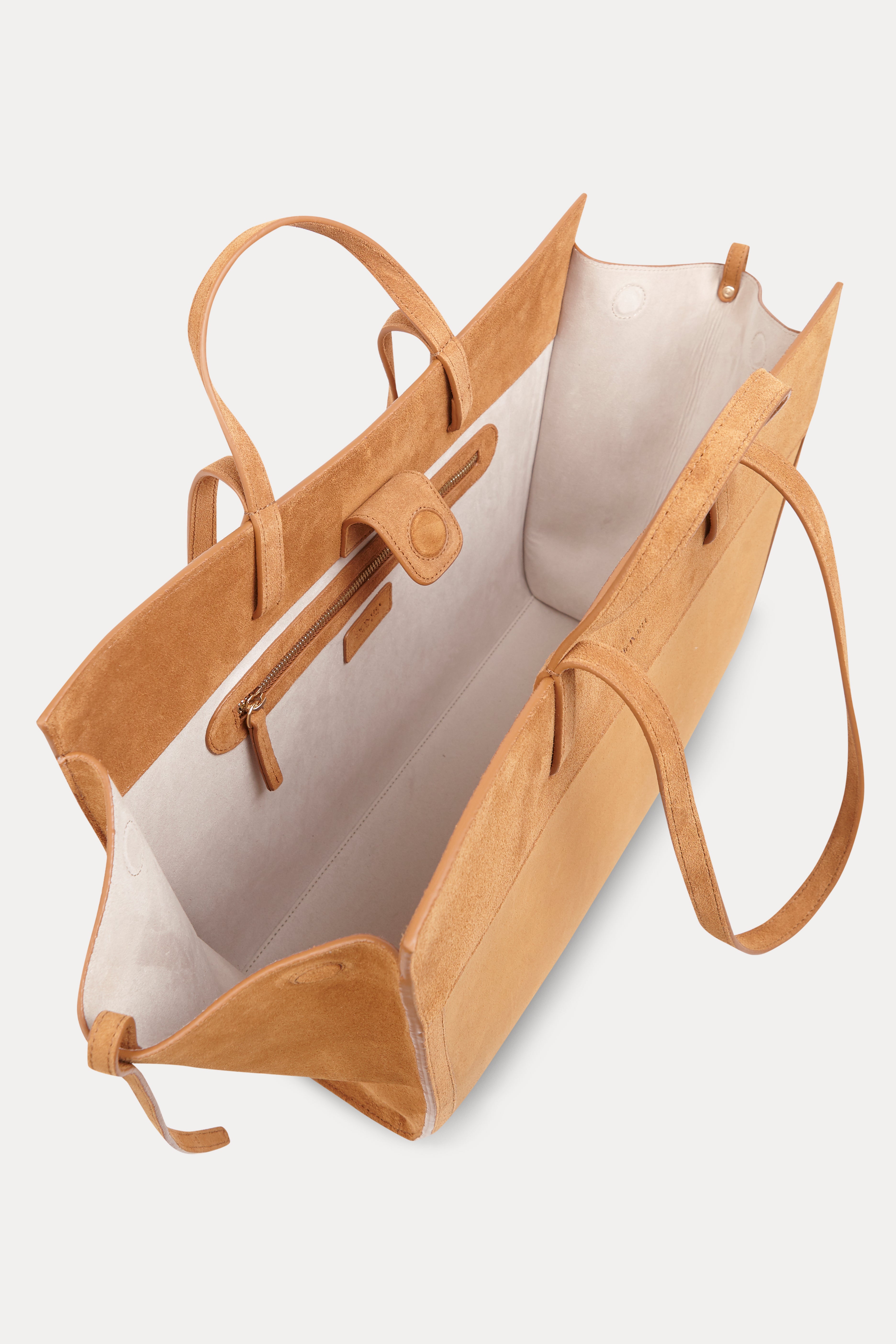 Shopping Bag Camel Suede