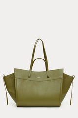 Shopping Bag Khaki Leather